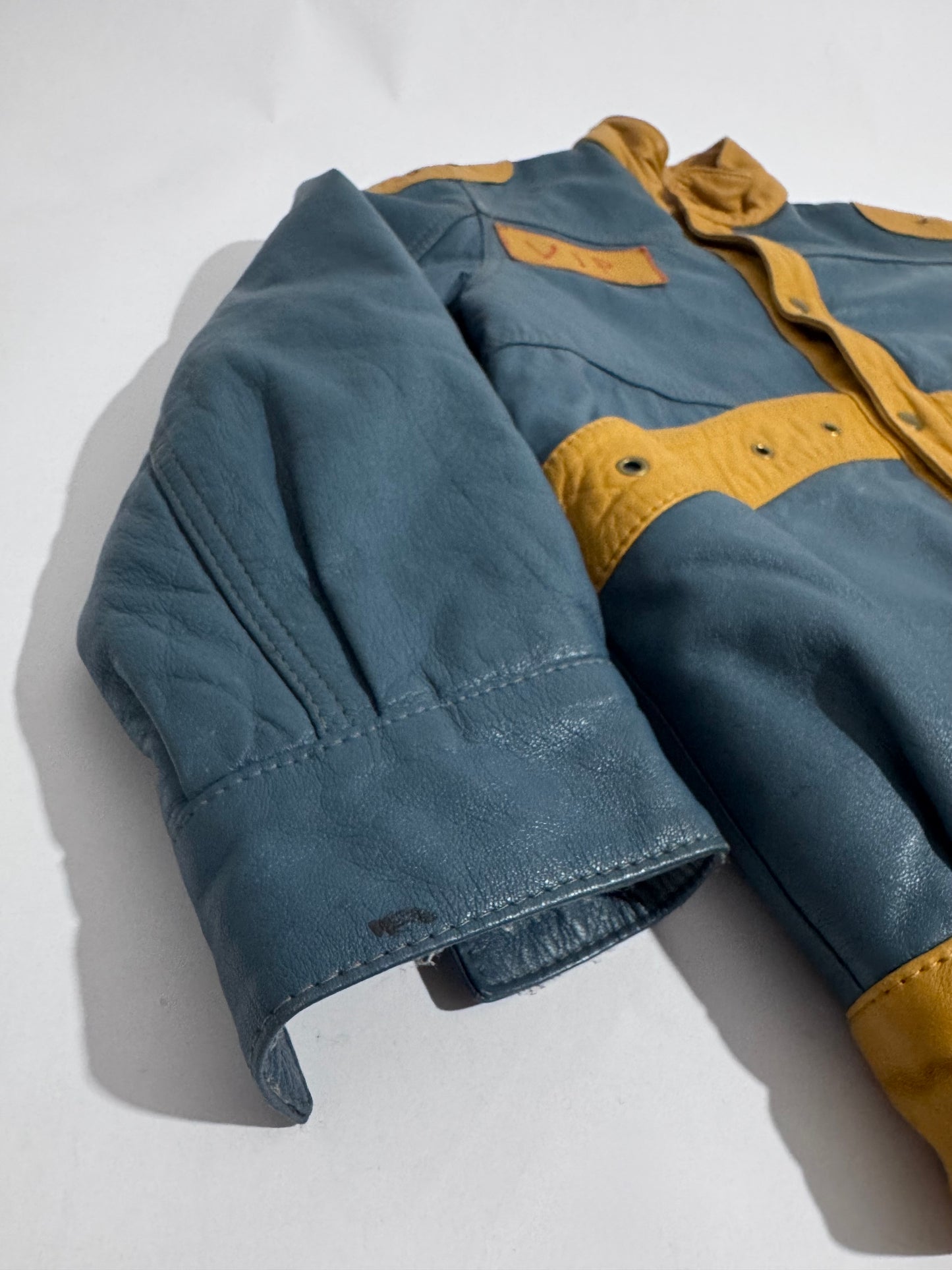 V.I.P. Color Block Leather Jacket - Petite. Def.