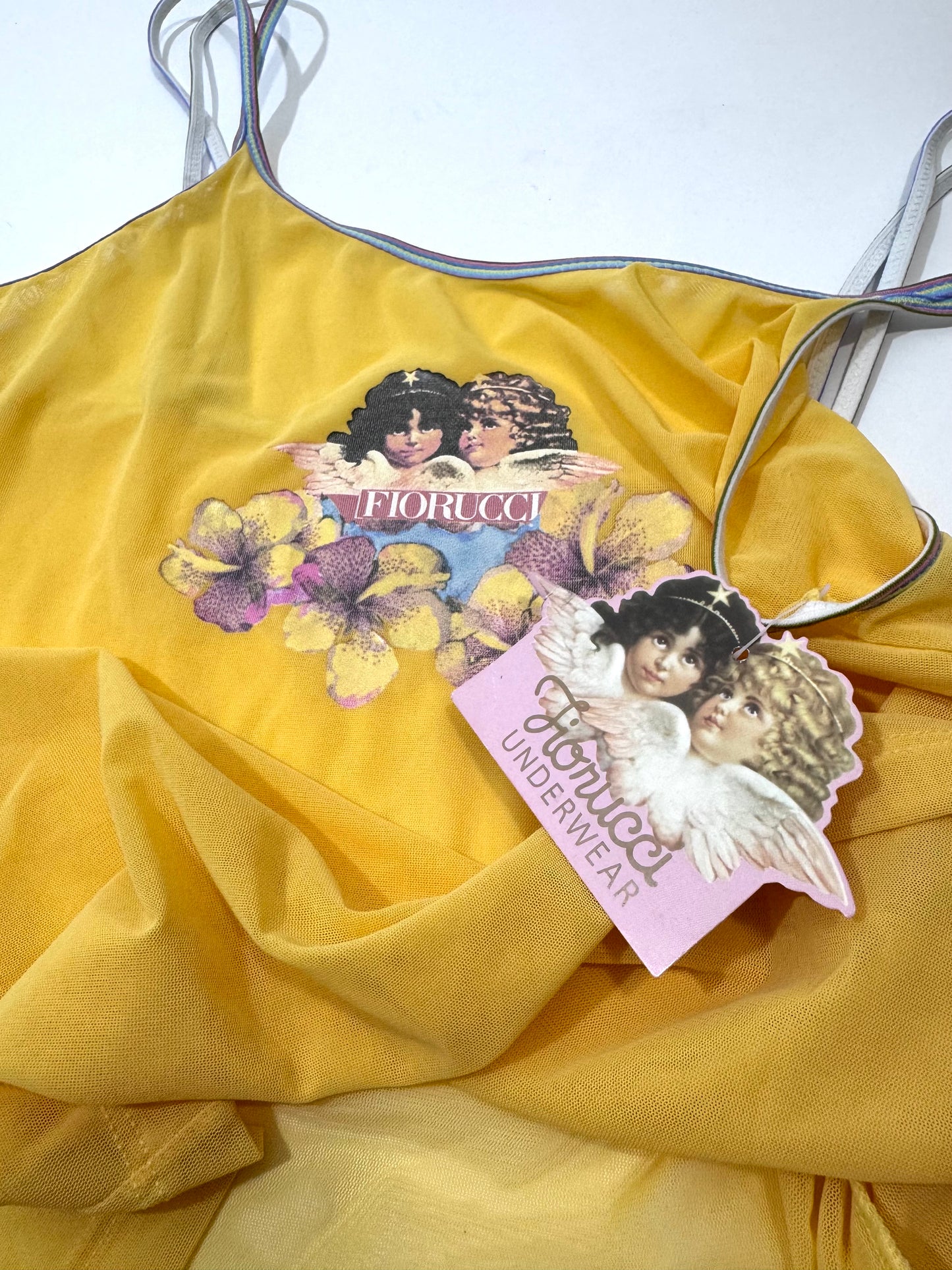 Fiorucci Y2K Deadstock Mesh Top - Yellow