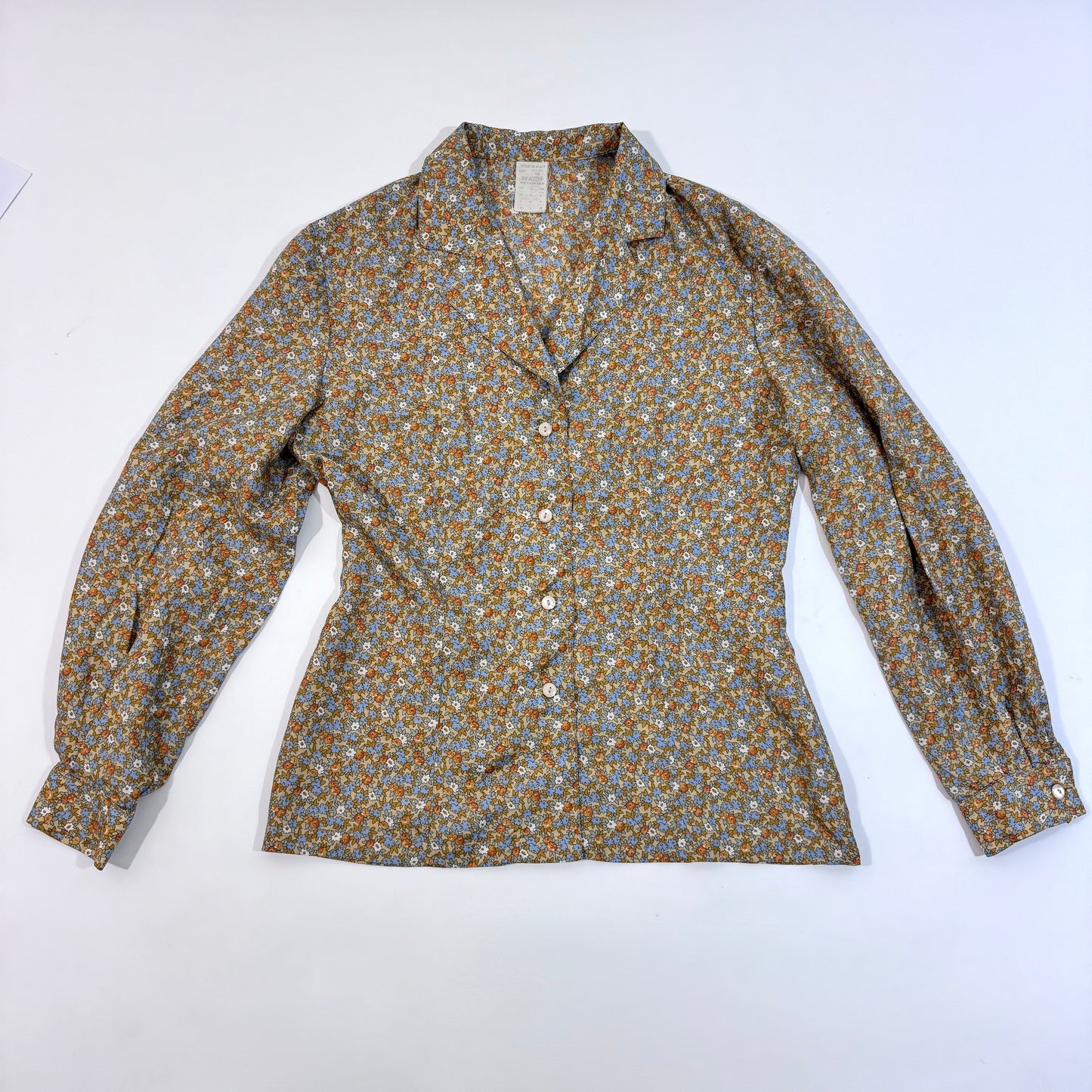 '80s Vintage Silk Floral Shirt