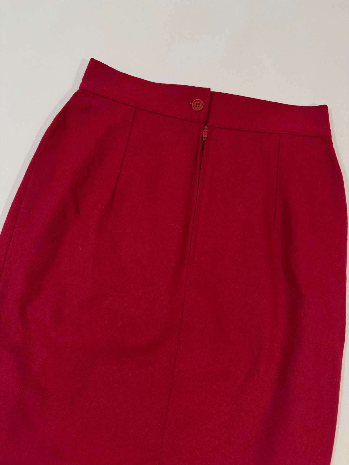 '80s Red Pencil Skirt
