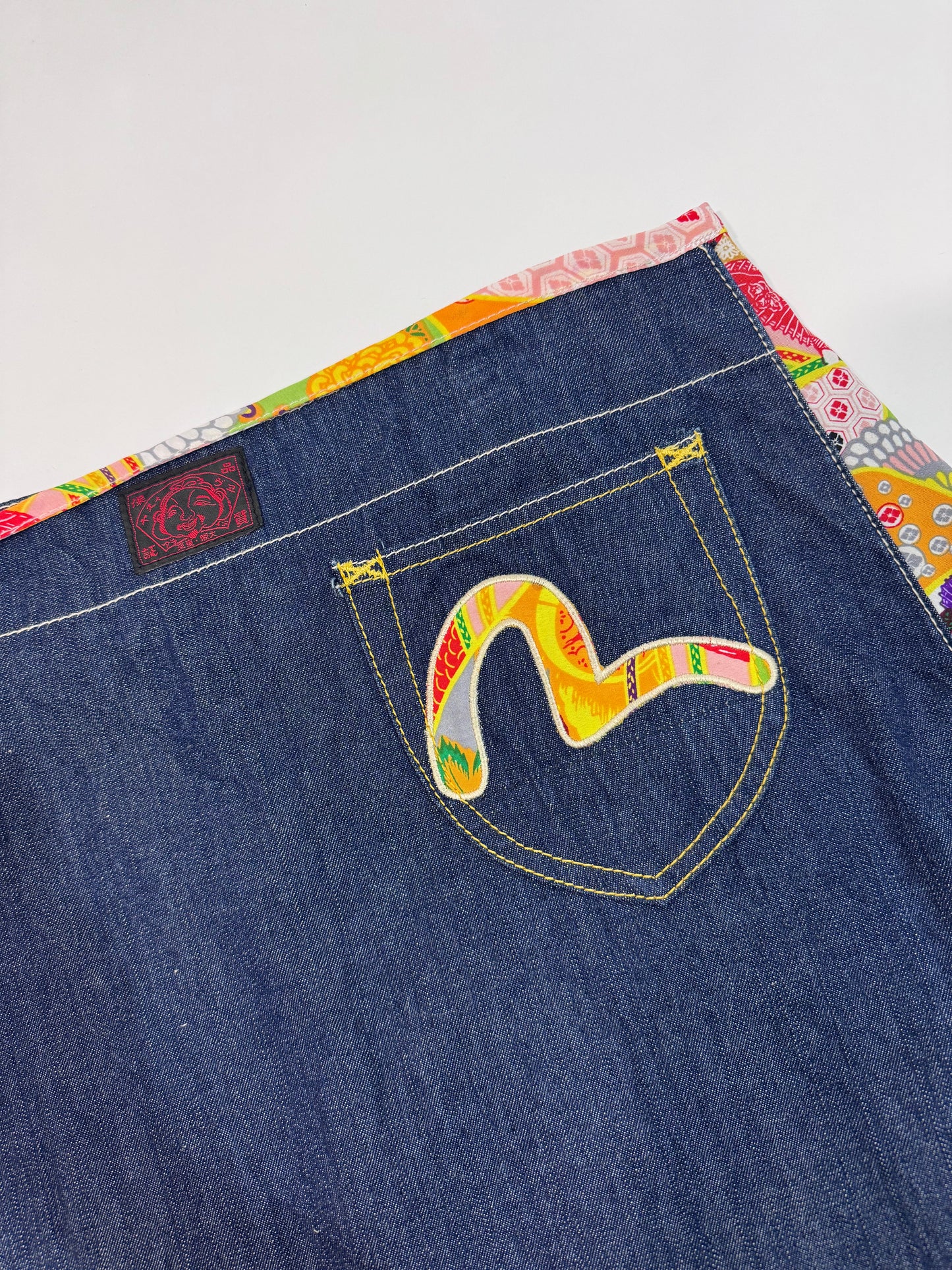 Evisu Vintage Denim Wrap Skirt