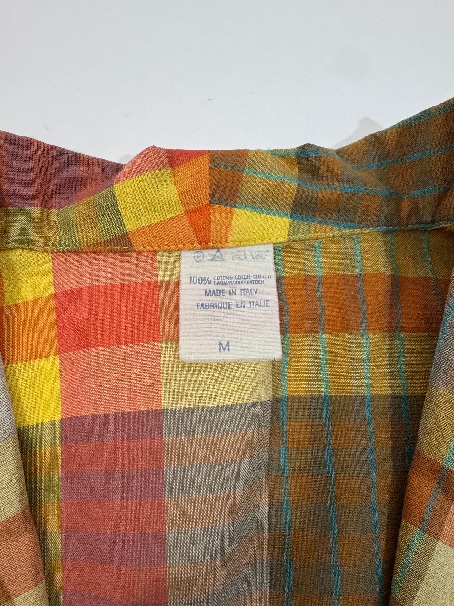 '80s Madras Cotton Oversized Blazer