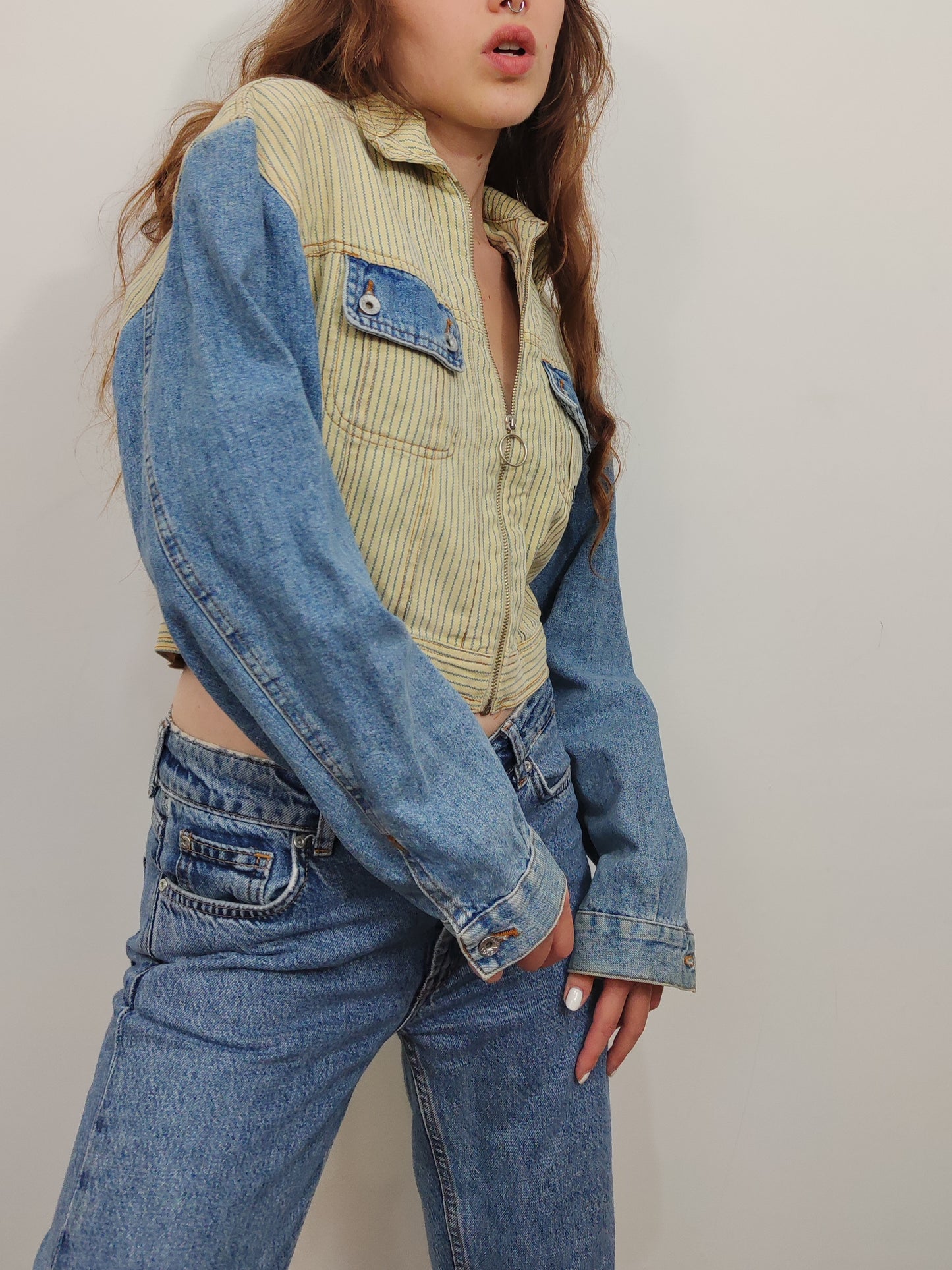Vintage Denim Cropped Jacket