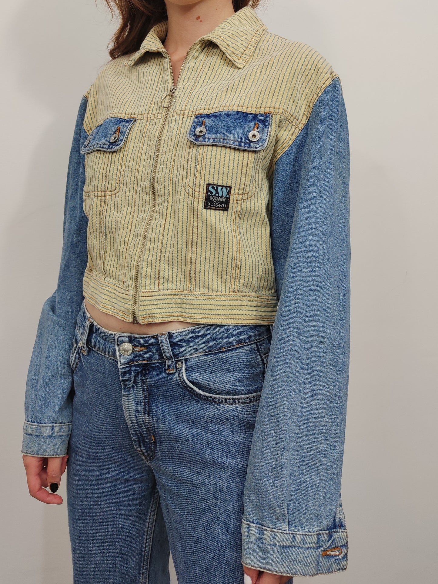 Vintage Denim Cropped Jacket