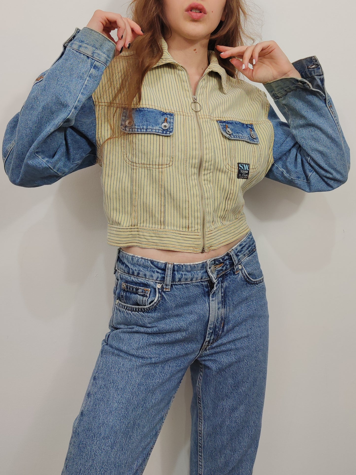 Vintage Denim Cropped Jacket