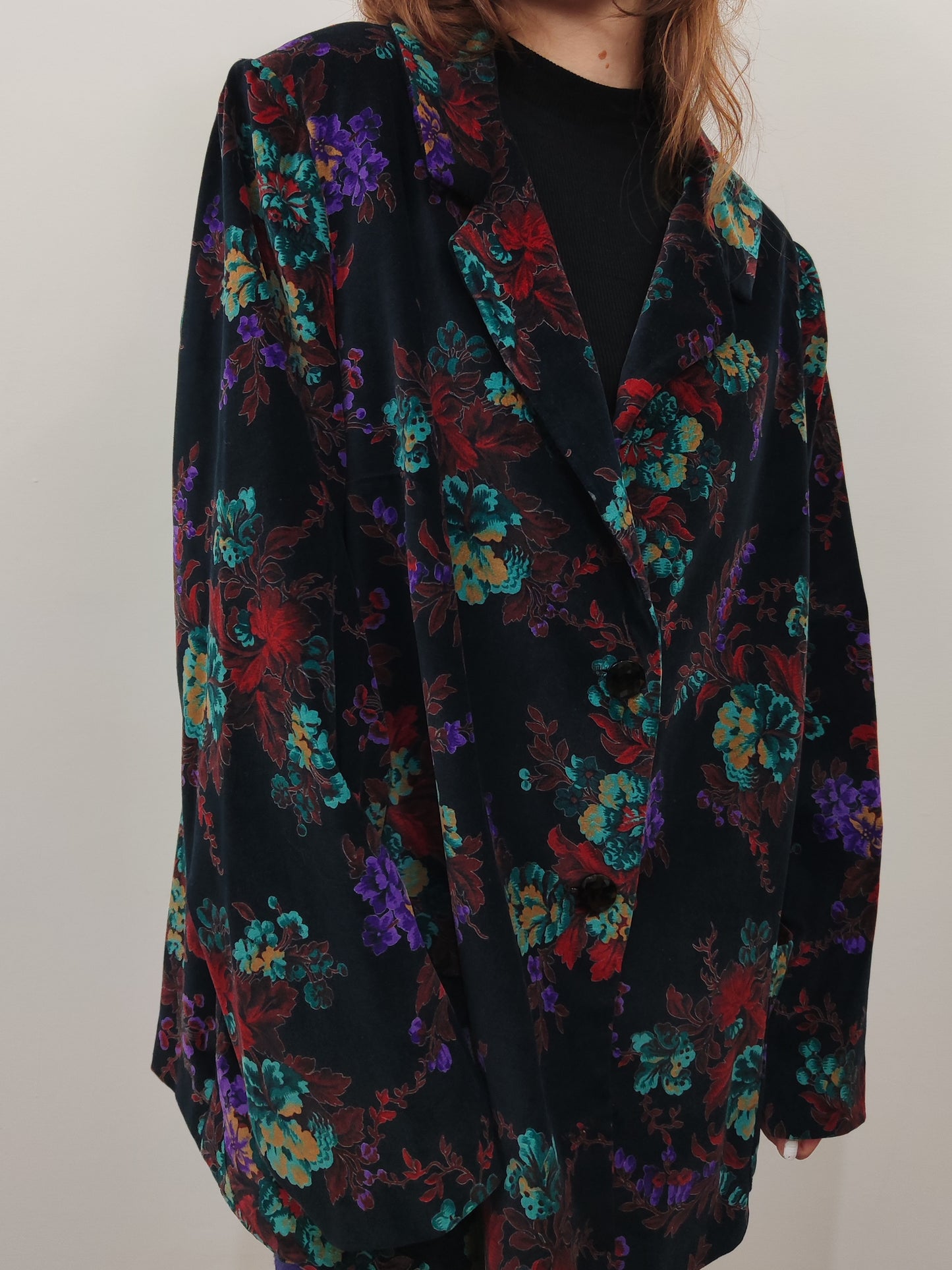 Vintage Velour Floral Blazer