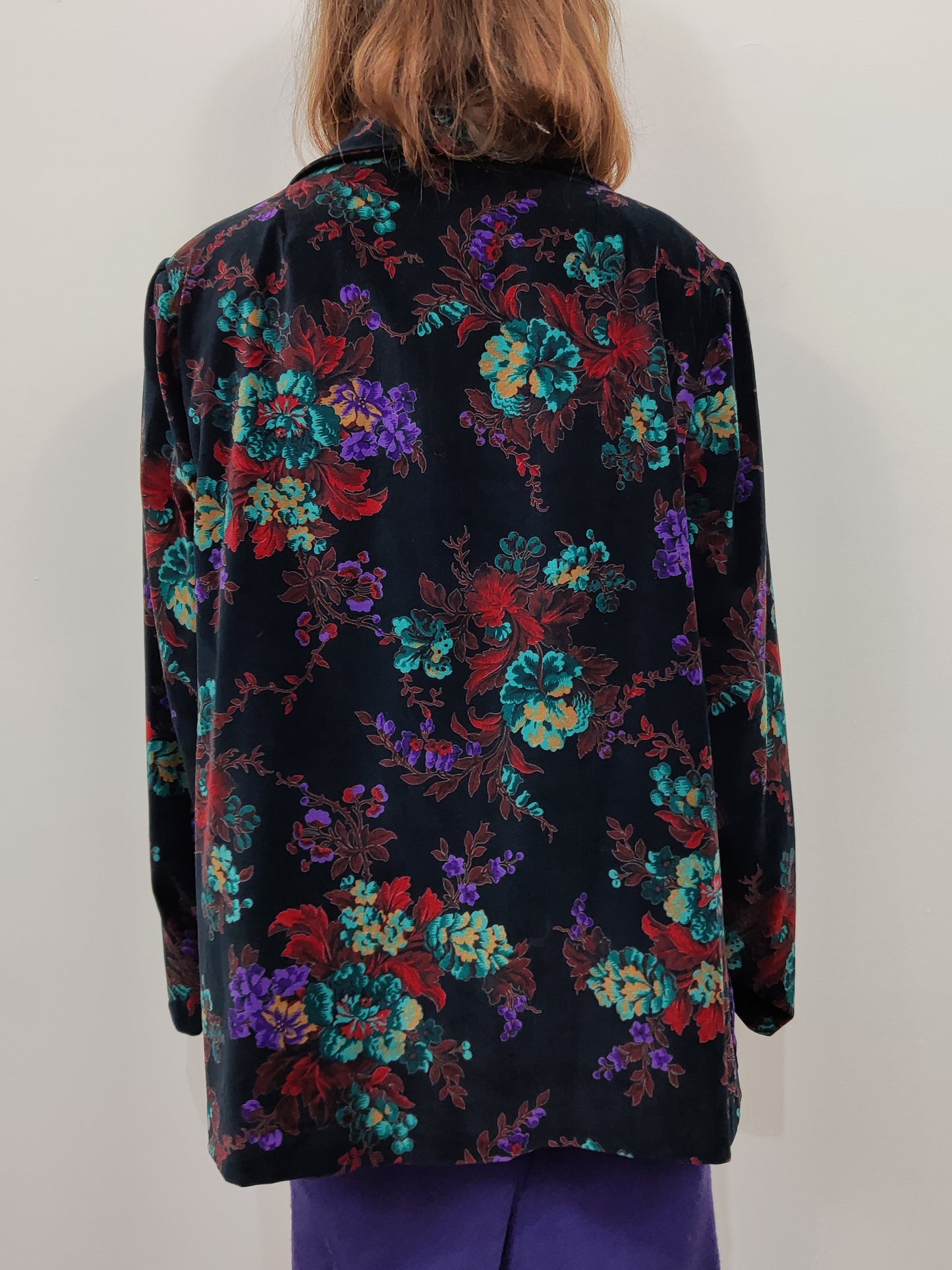 Vintage Velour Floral Blazer