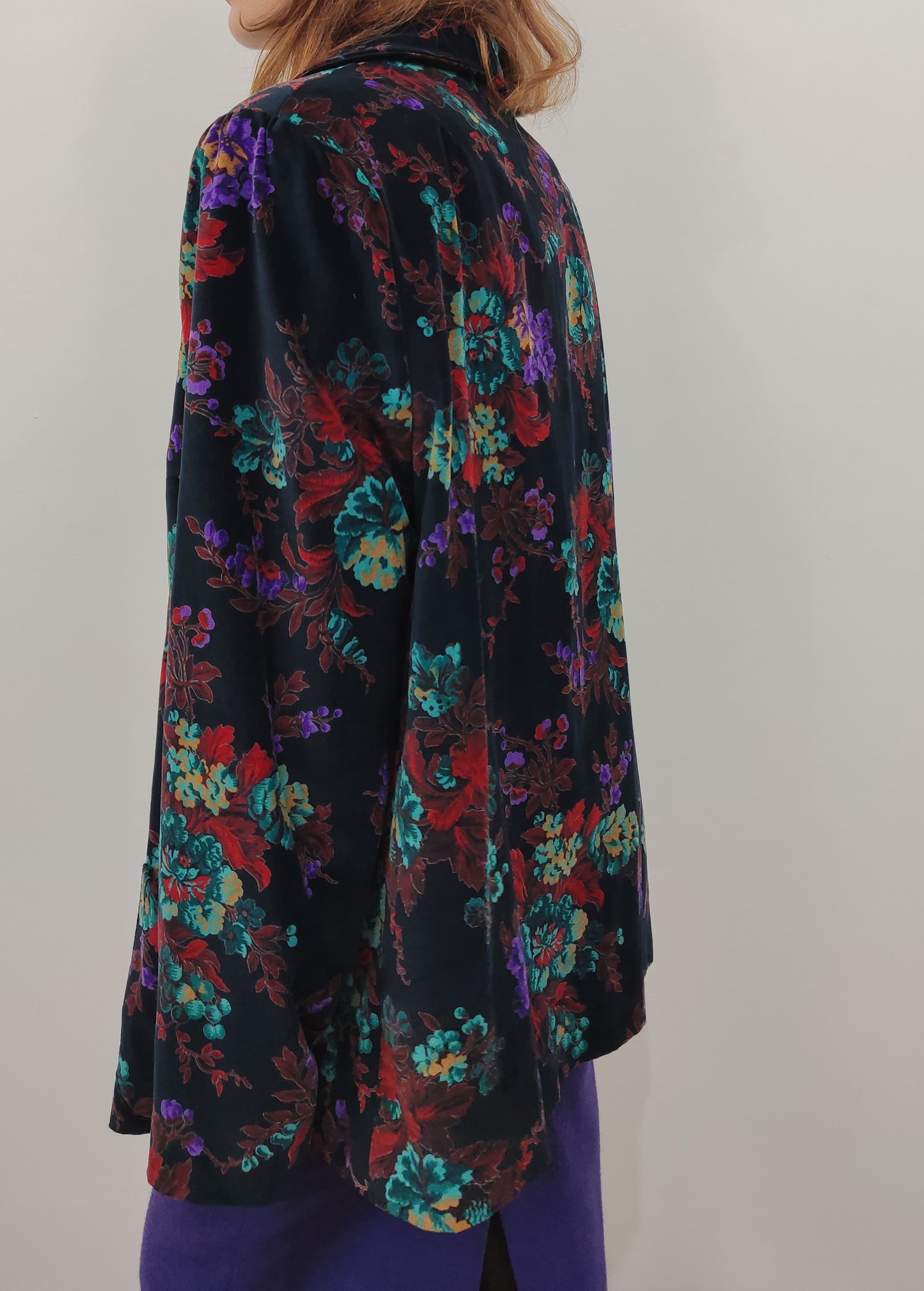 Vintage Velour Floral Blazer
