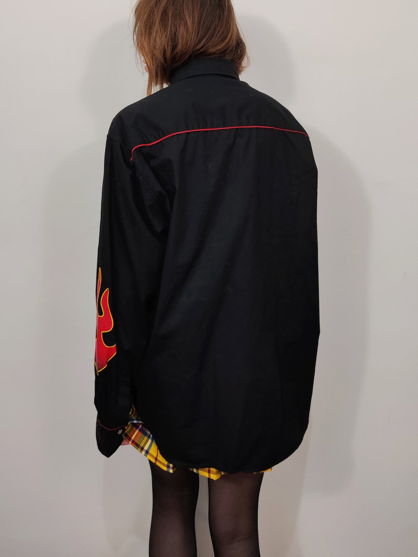 Vintage 100% Cotton Flames Shirt