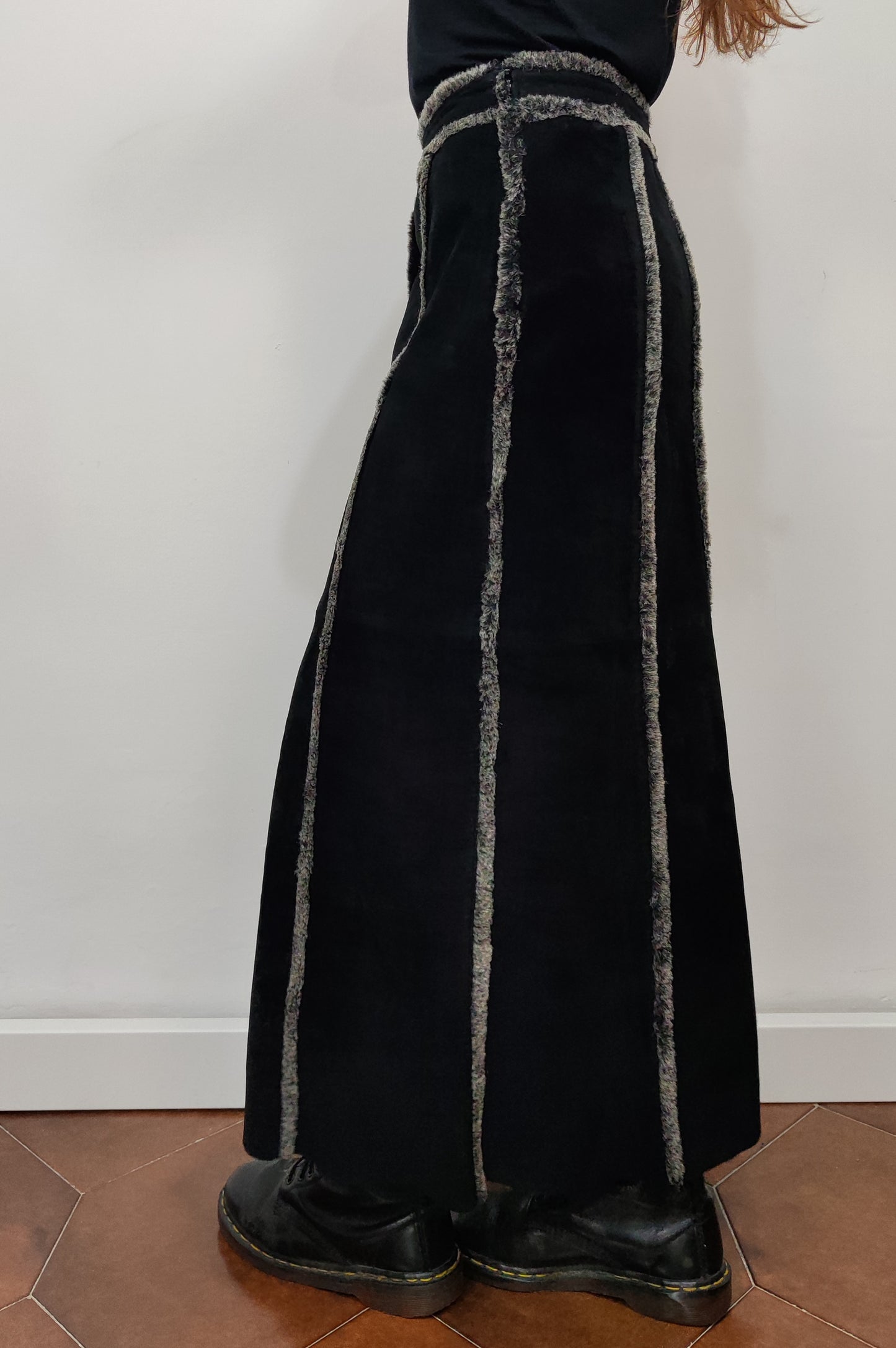 Vintage Leather Long Skirt