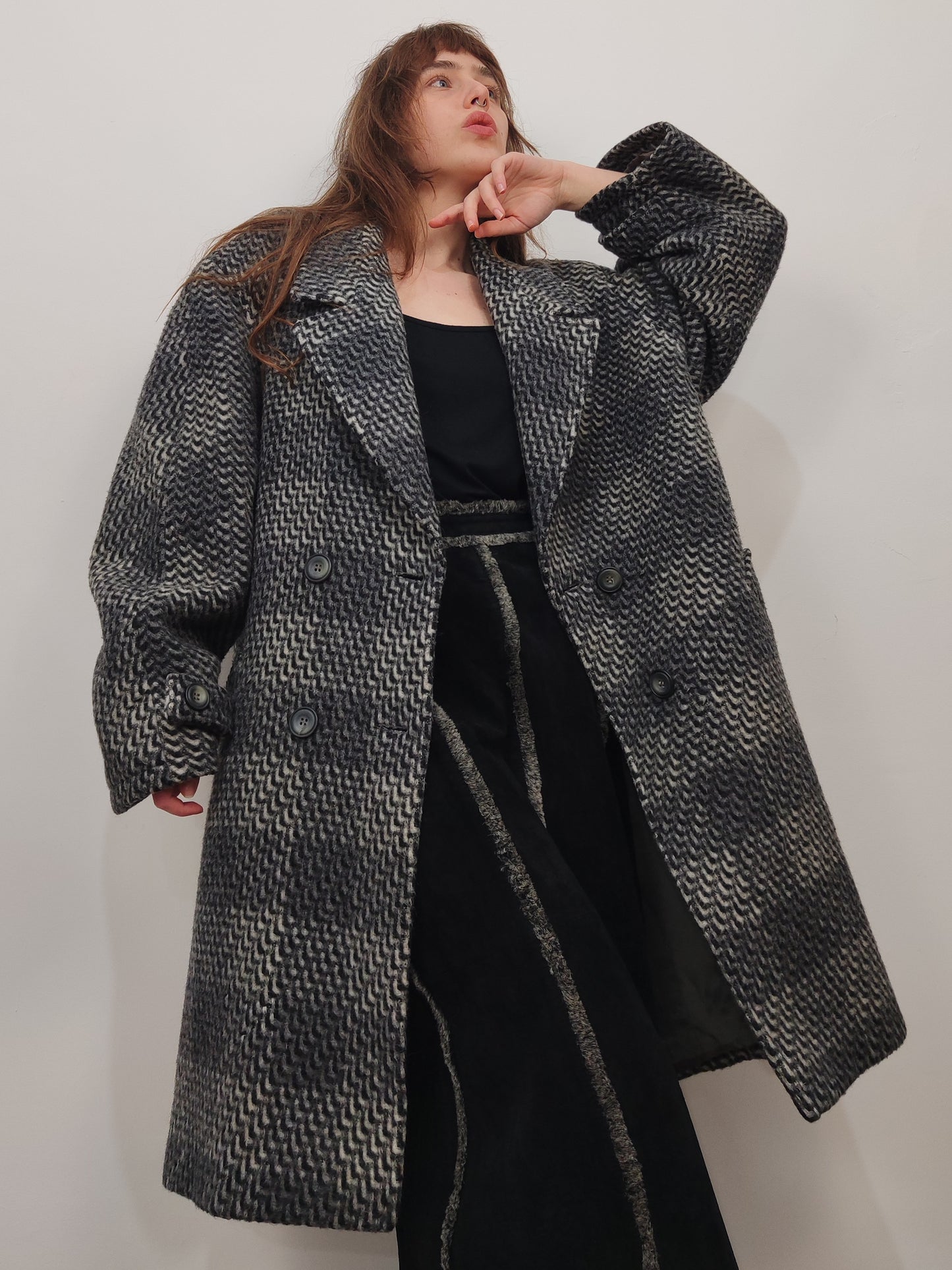 Vintage Wool Blend Optical Coat