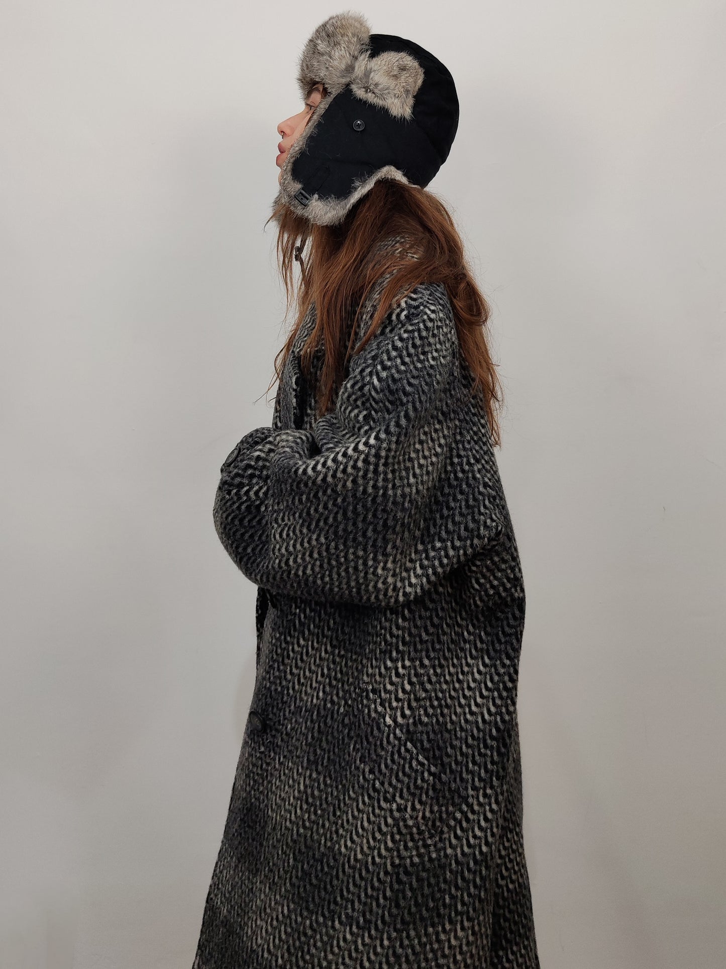 Vintage Wool Blend Optical Coat
