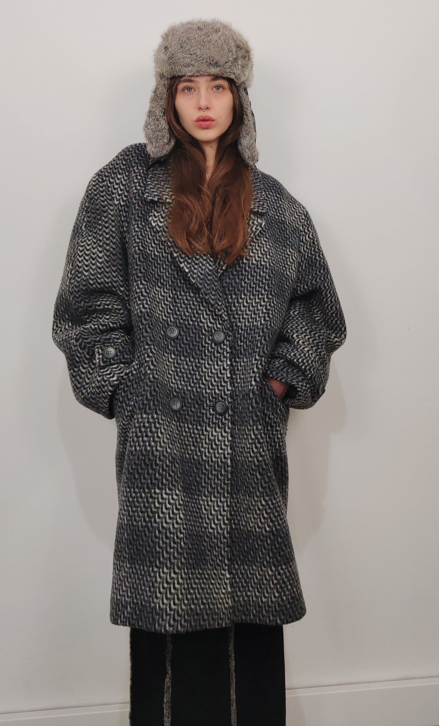 Vintage Wool Blend Optical Coat