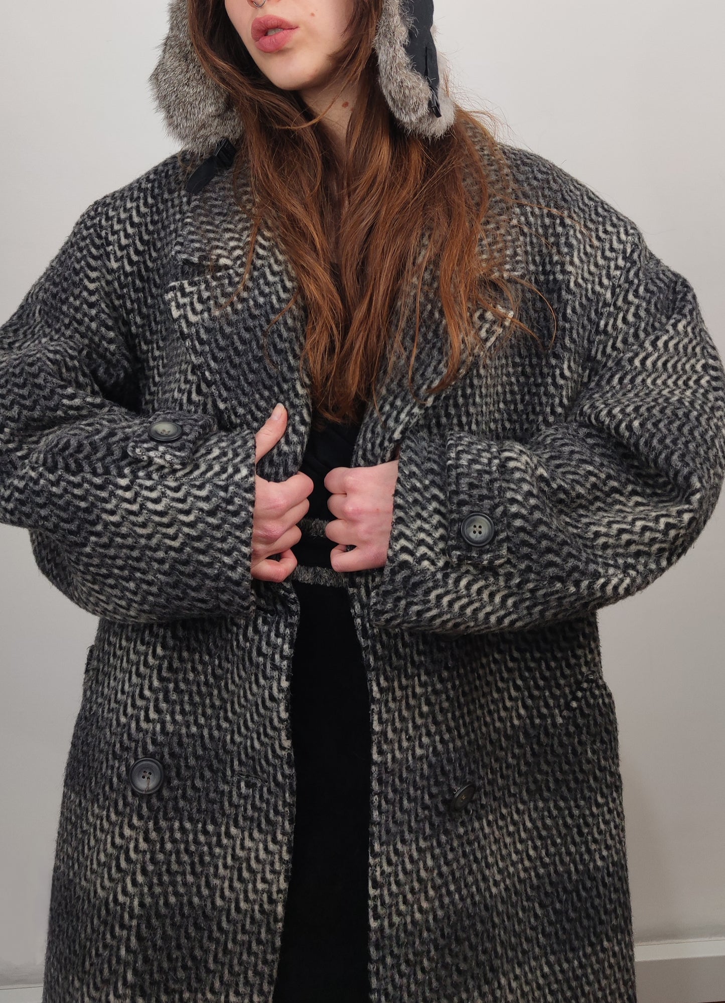 Vintage Wool Blend Optical Coat