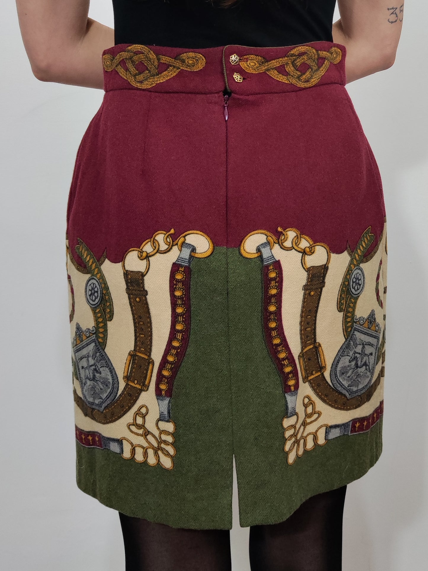 Vintage Wool Mini Skirt