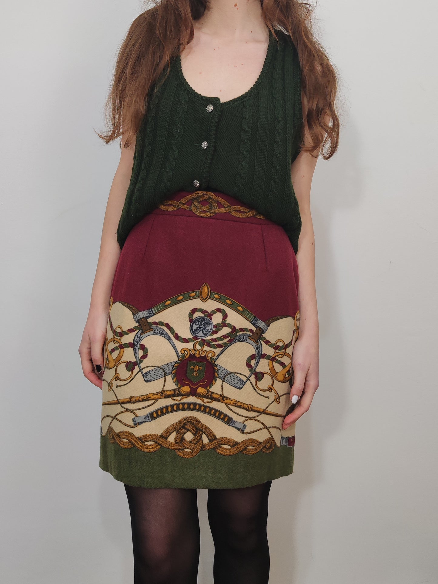 Vintage Wool Mini Skirt