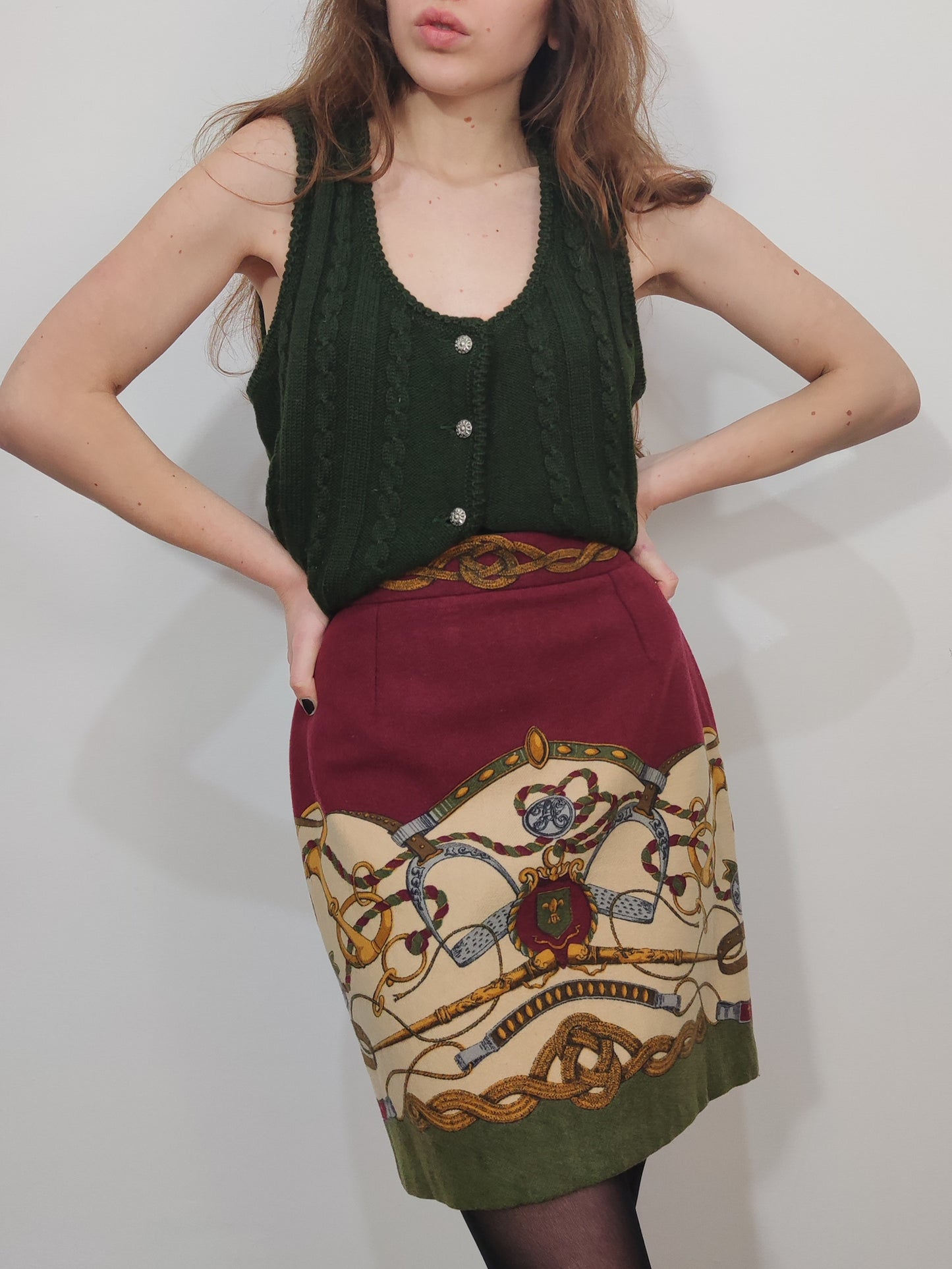 Vintage Wool Mini Skirt