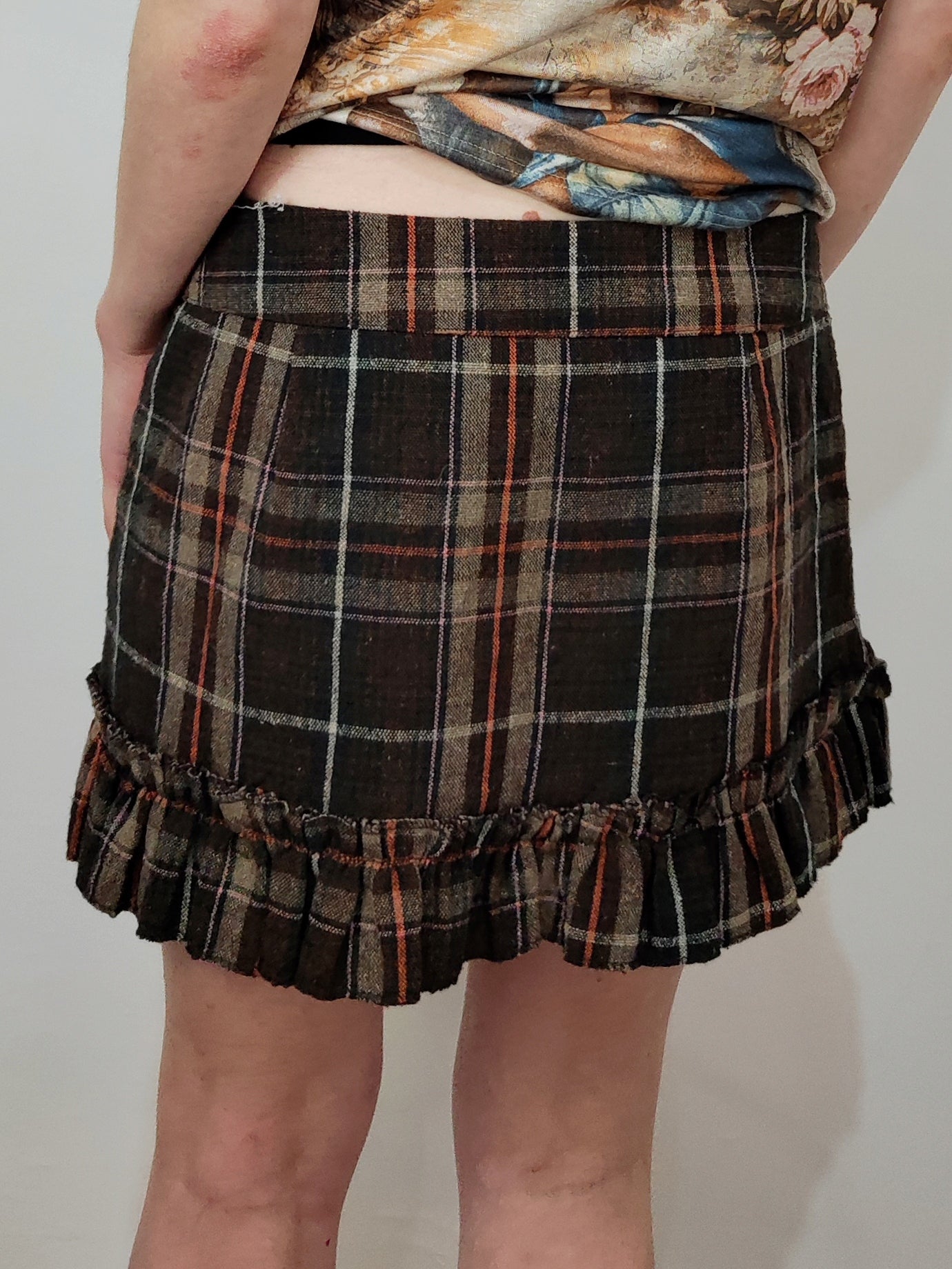Vintage Checkered Mini Skirt