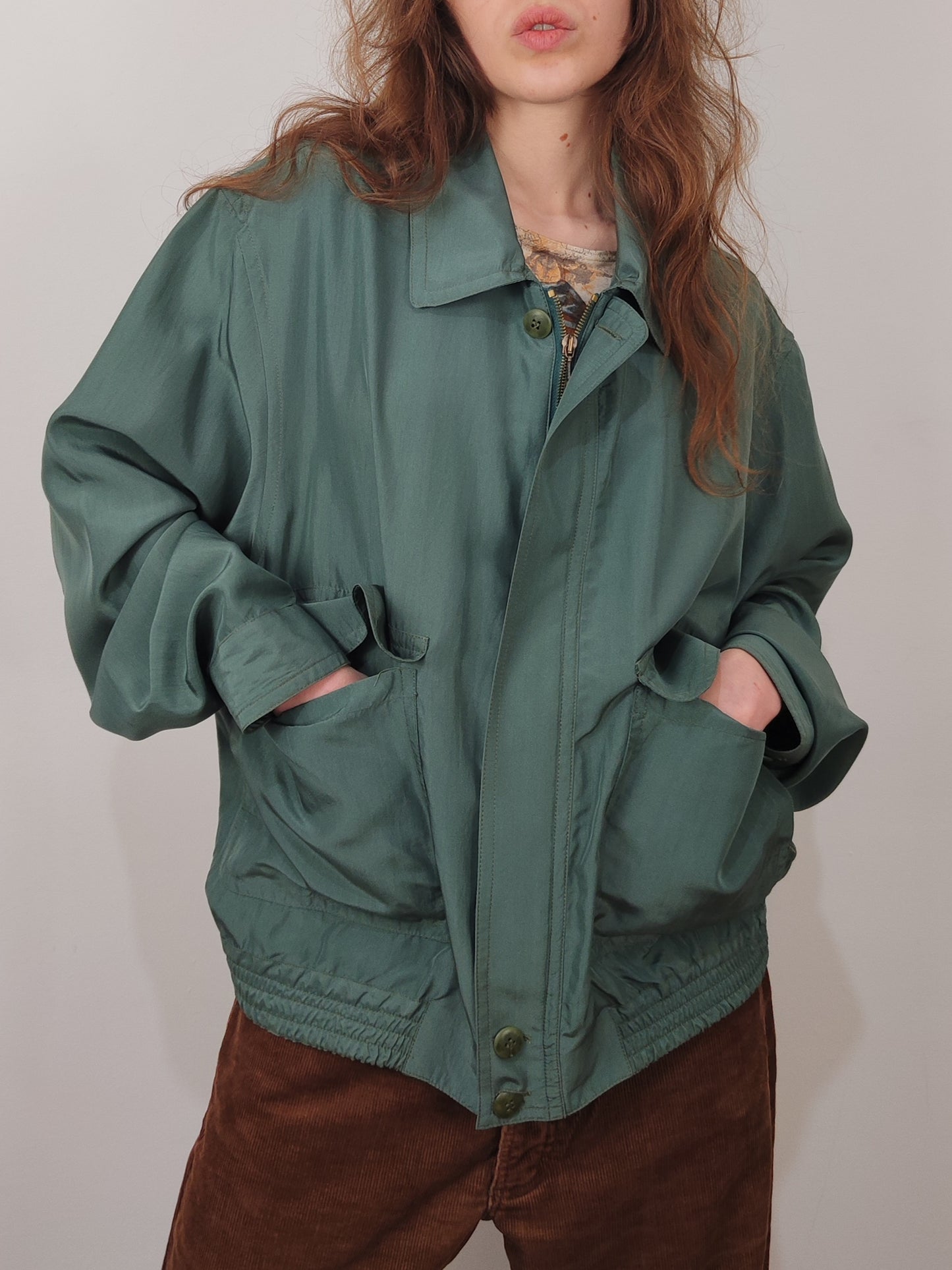 100% Silk Bomber