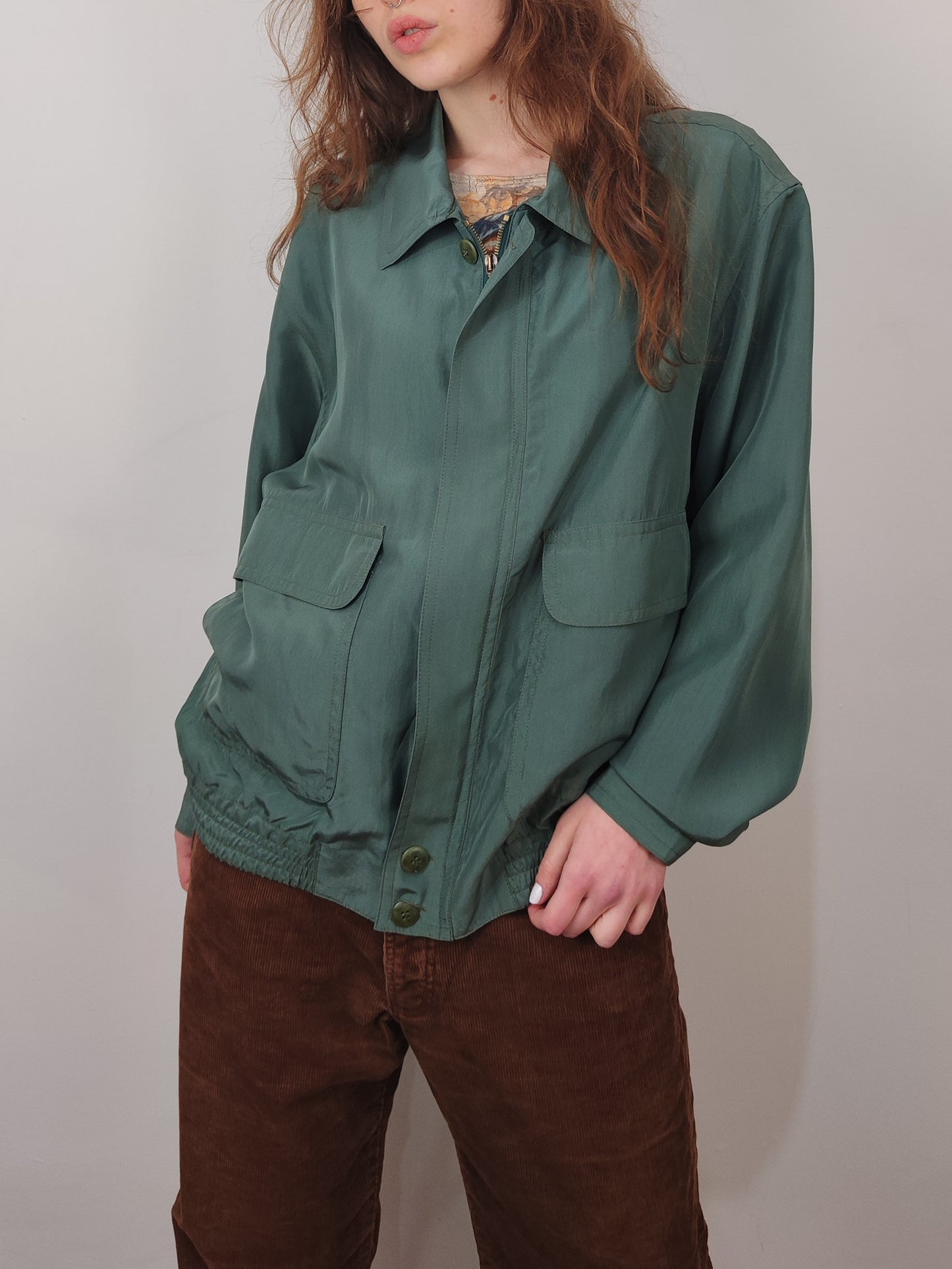 100% Silk Bomber
