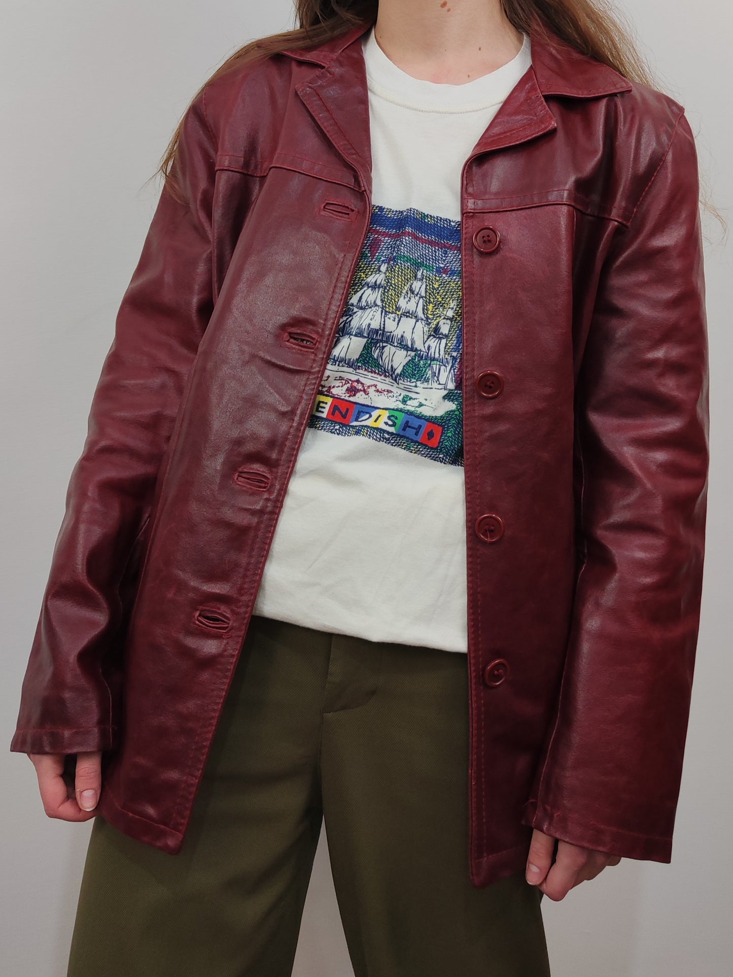 Vintage Leather Blazer