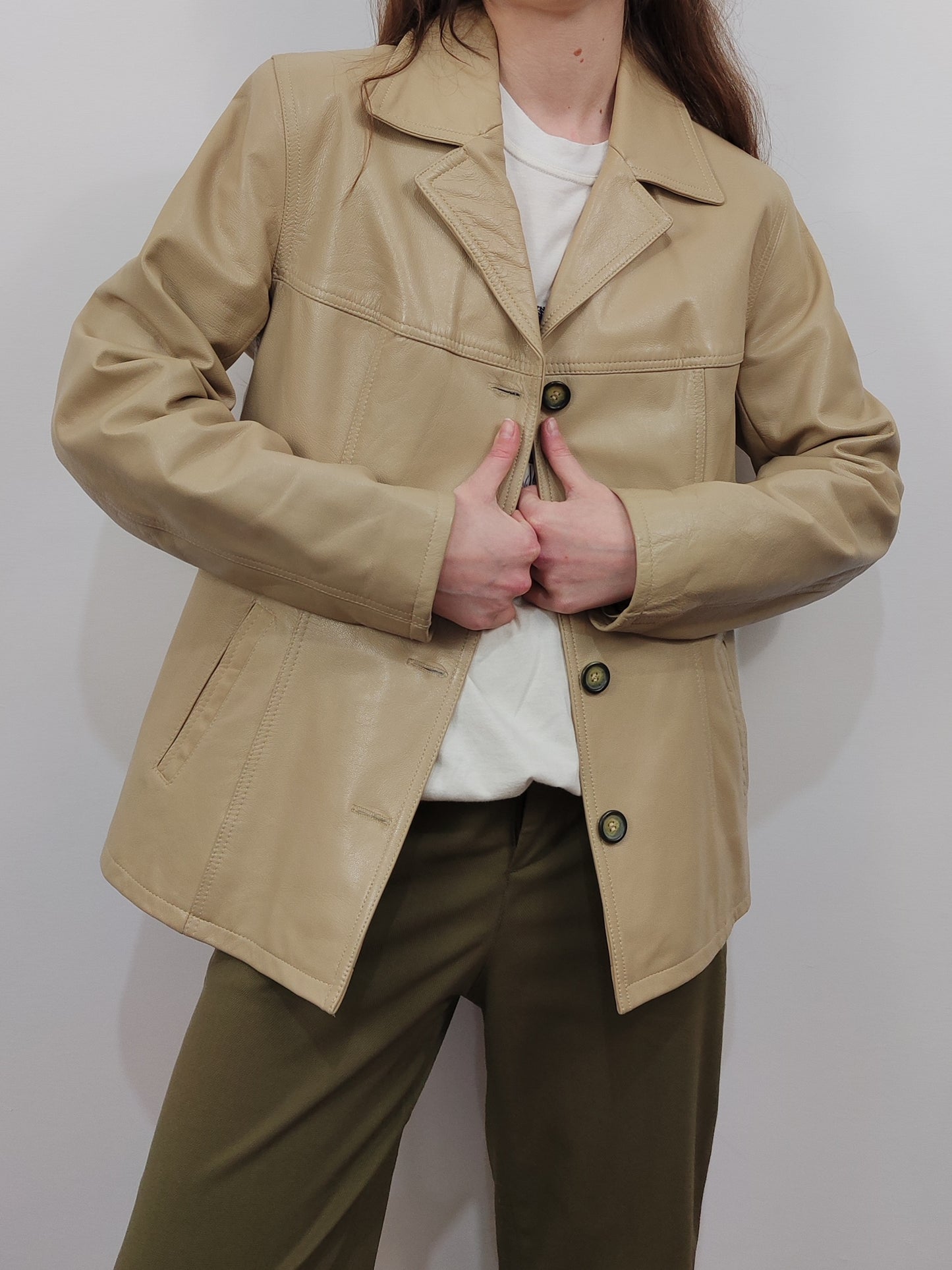 Vintage Leather Blazer