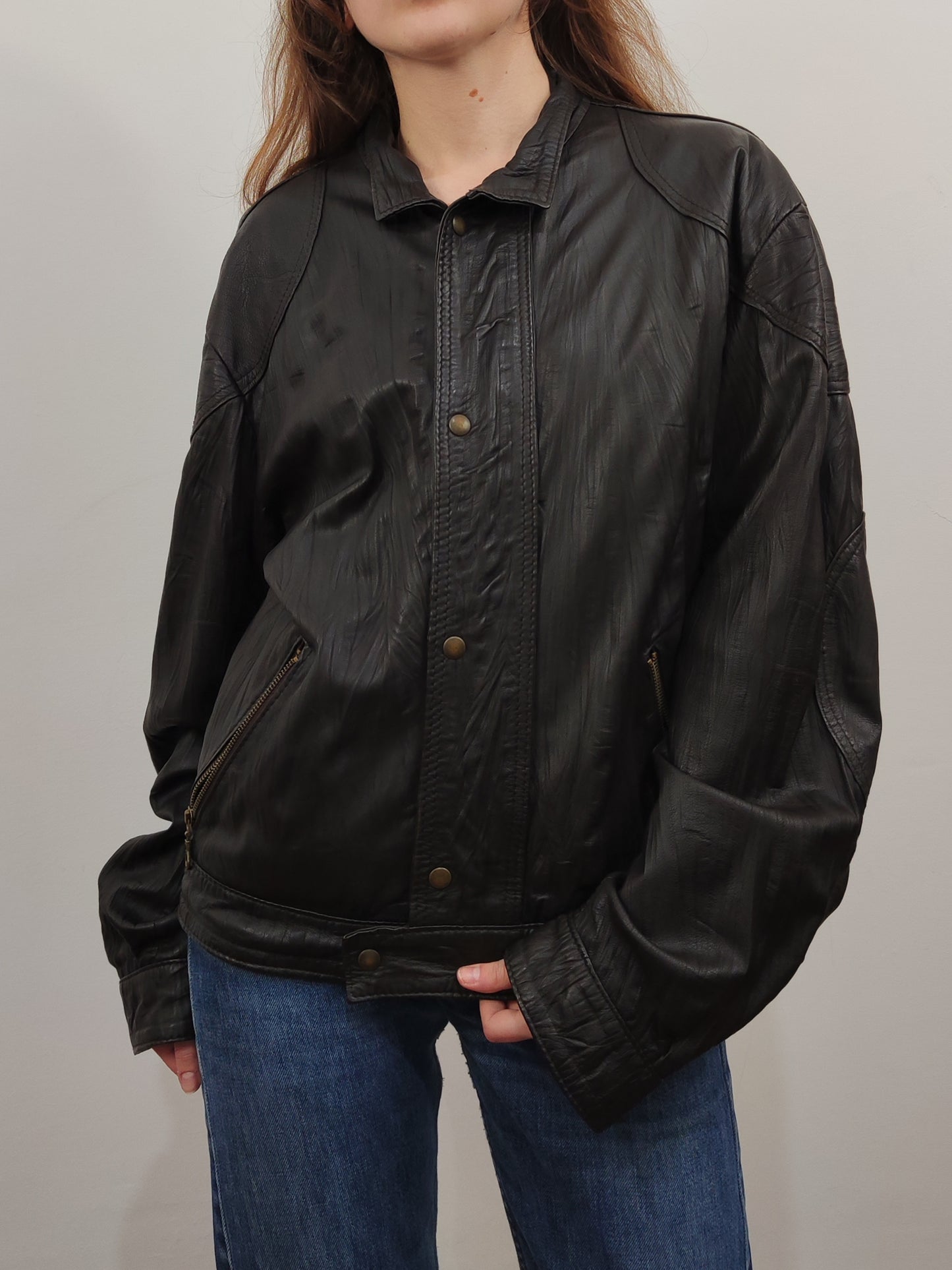 Vintage Leather Bomber