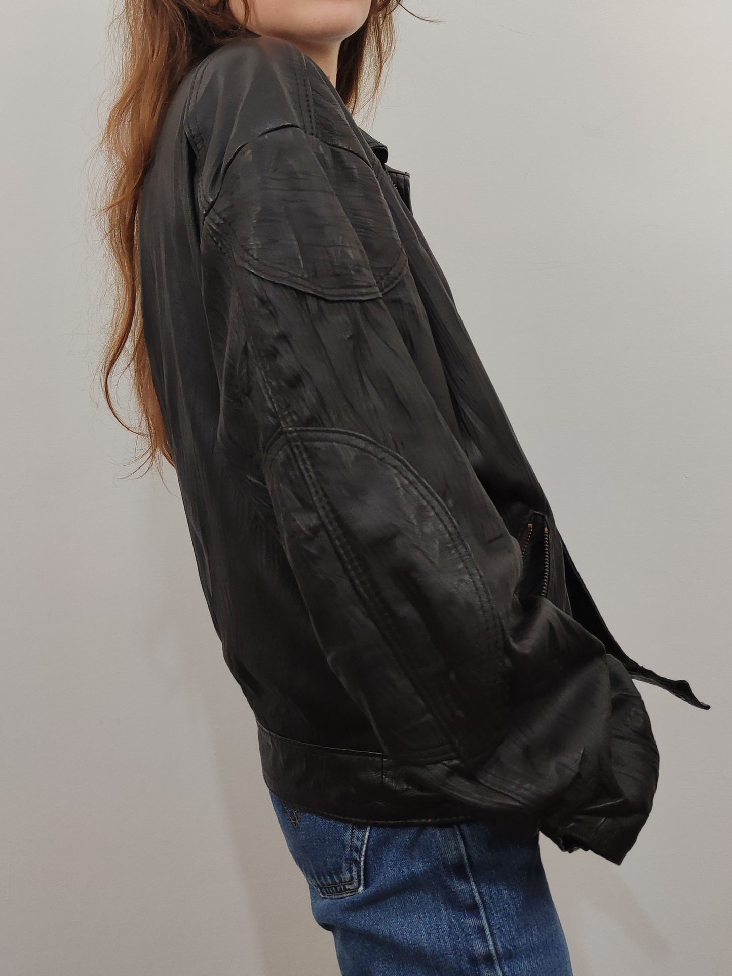 Vintage Leather Bomber
