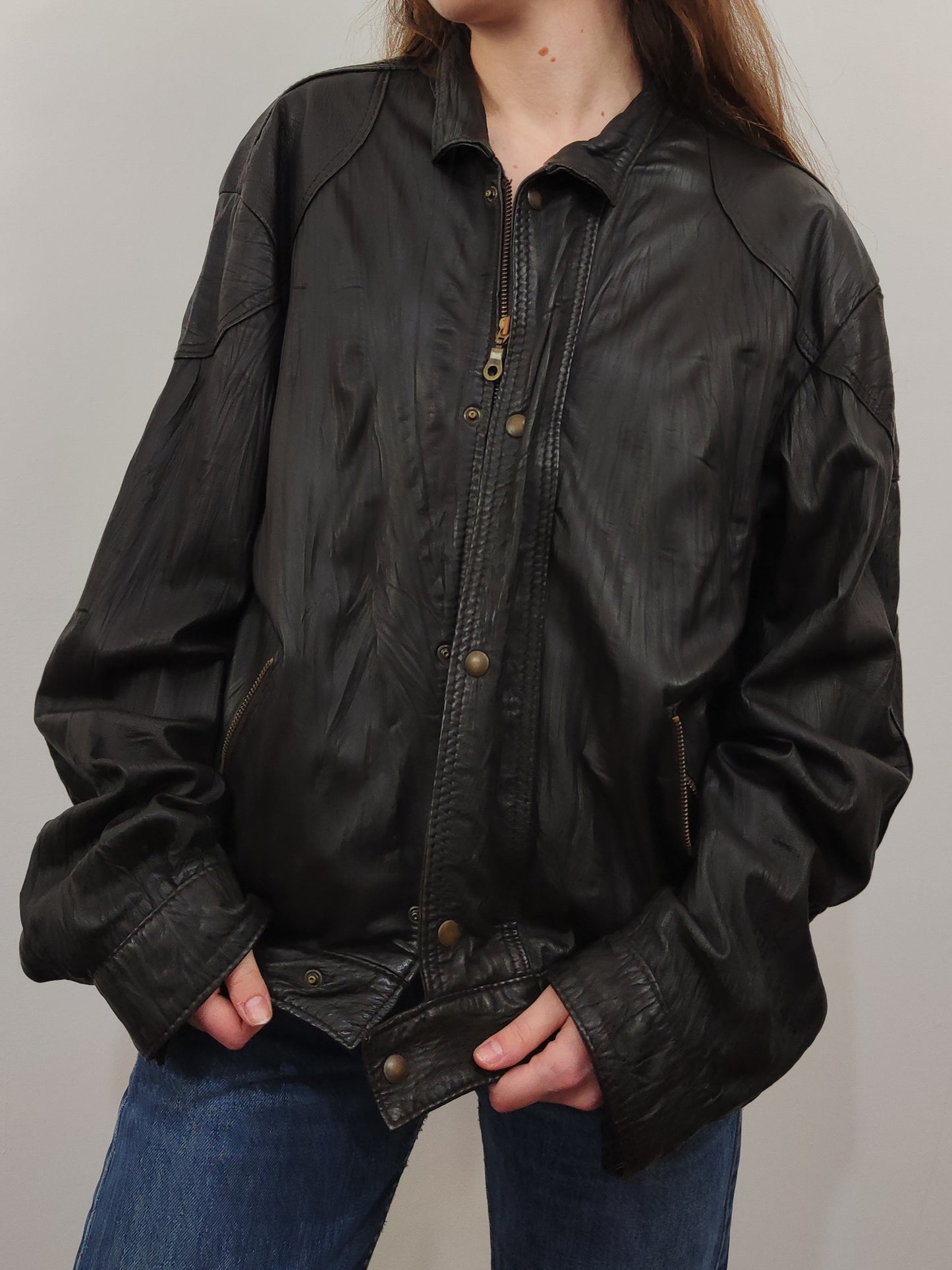 Vintage Leather Bomber