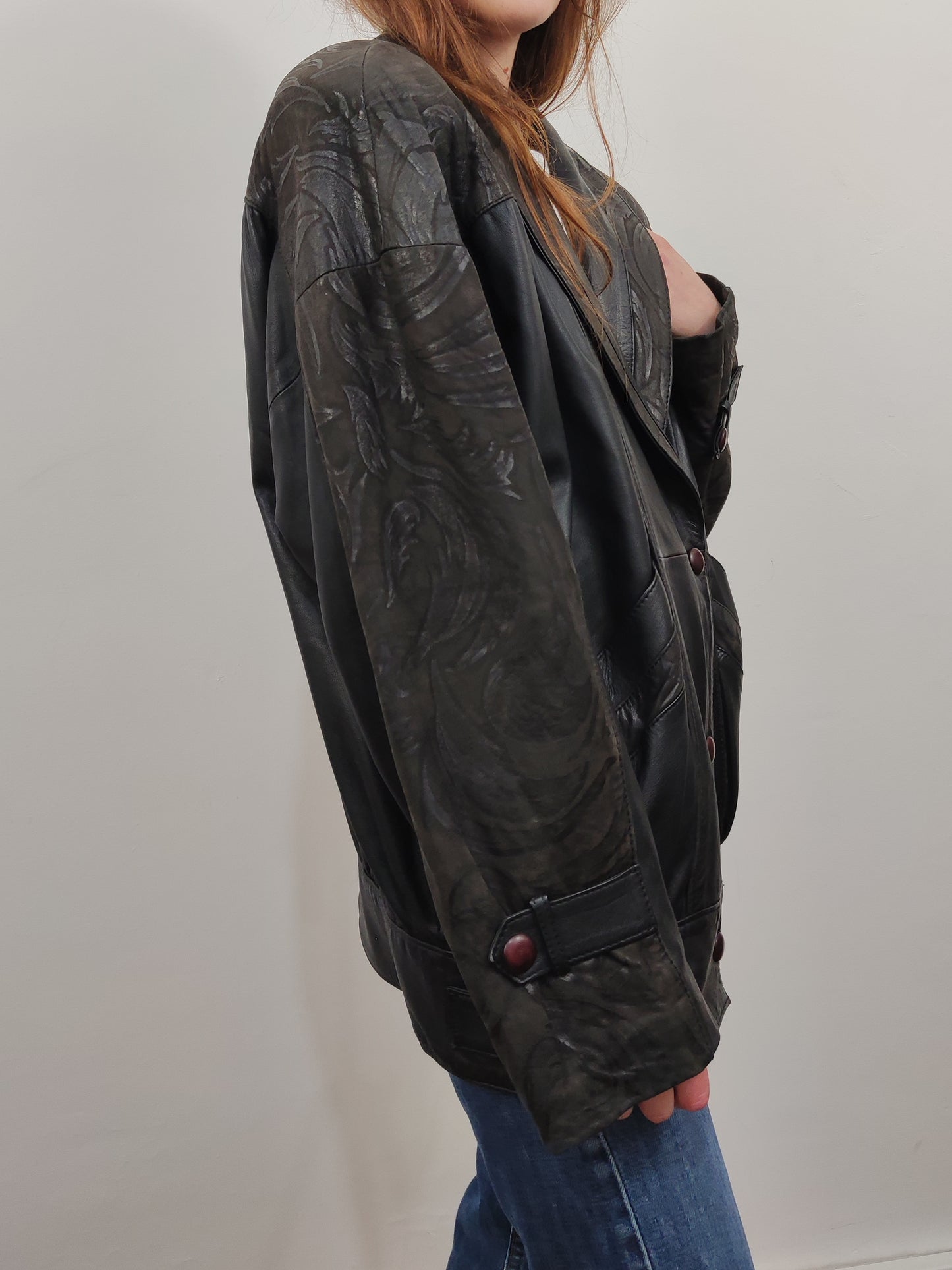 '80s Vintage Leather Bomber