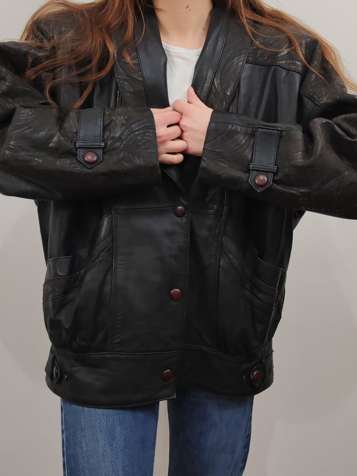 '80s Vintage Leather Bomber