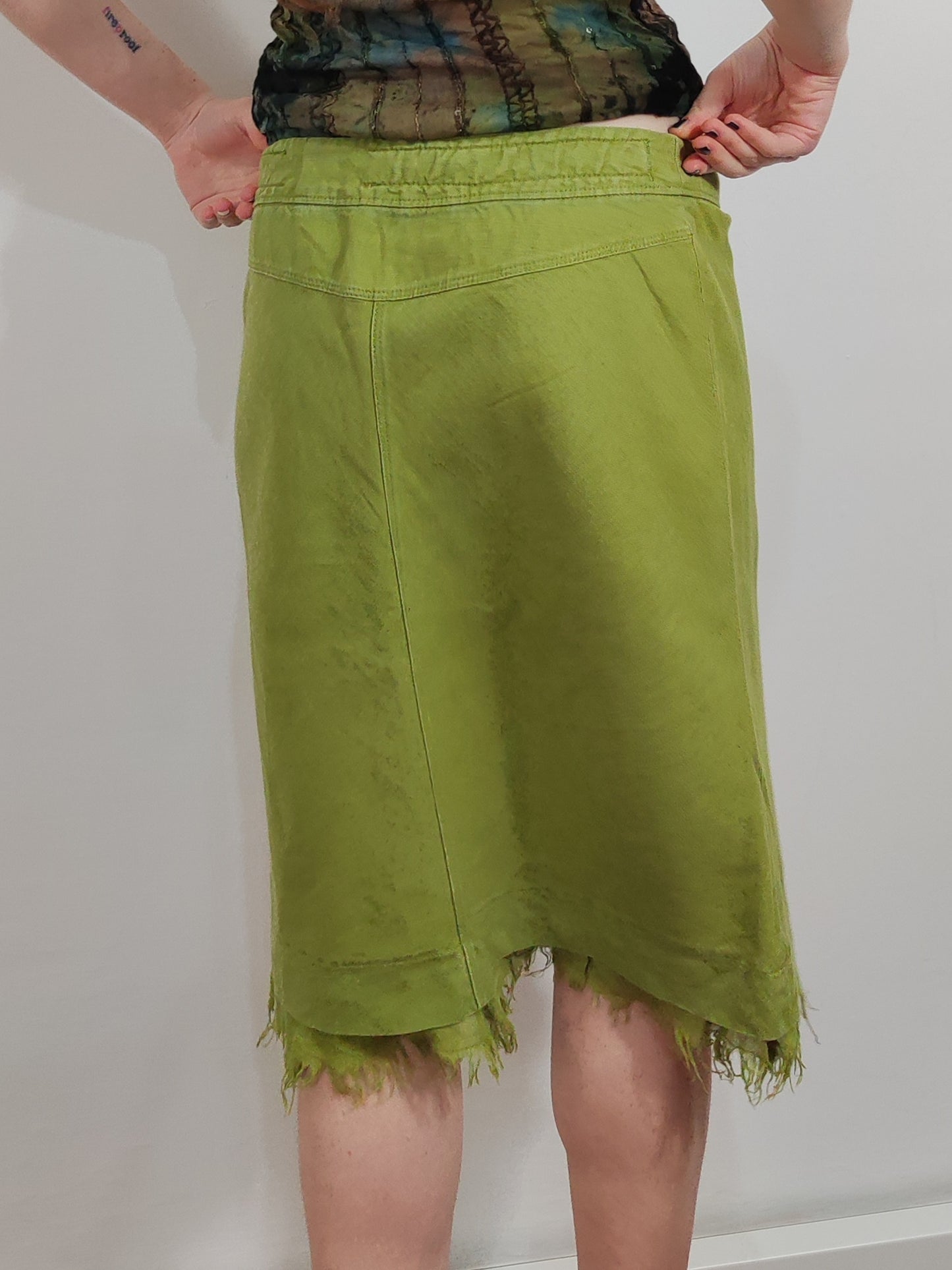 Miss Sixty Linen and Cotton Skirt