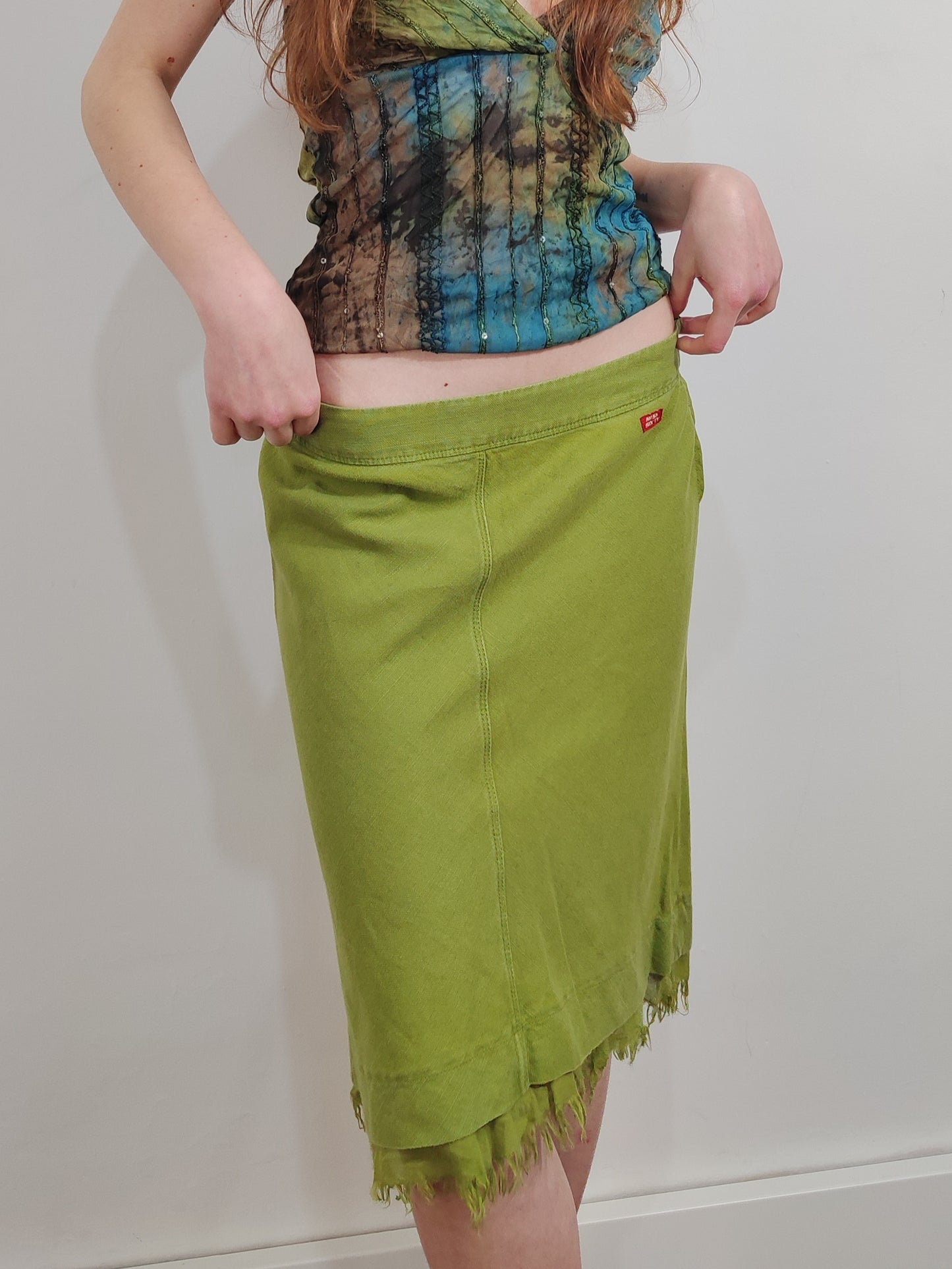 Miss Sixty Linen and Cotton Skirt