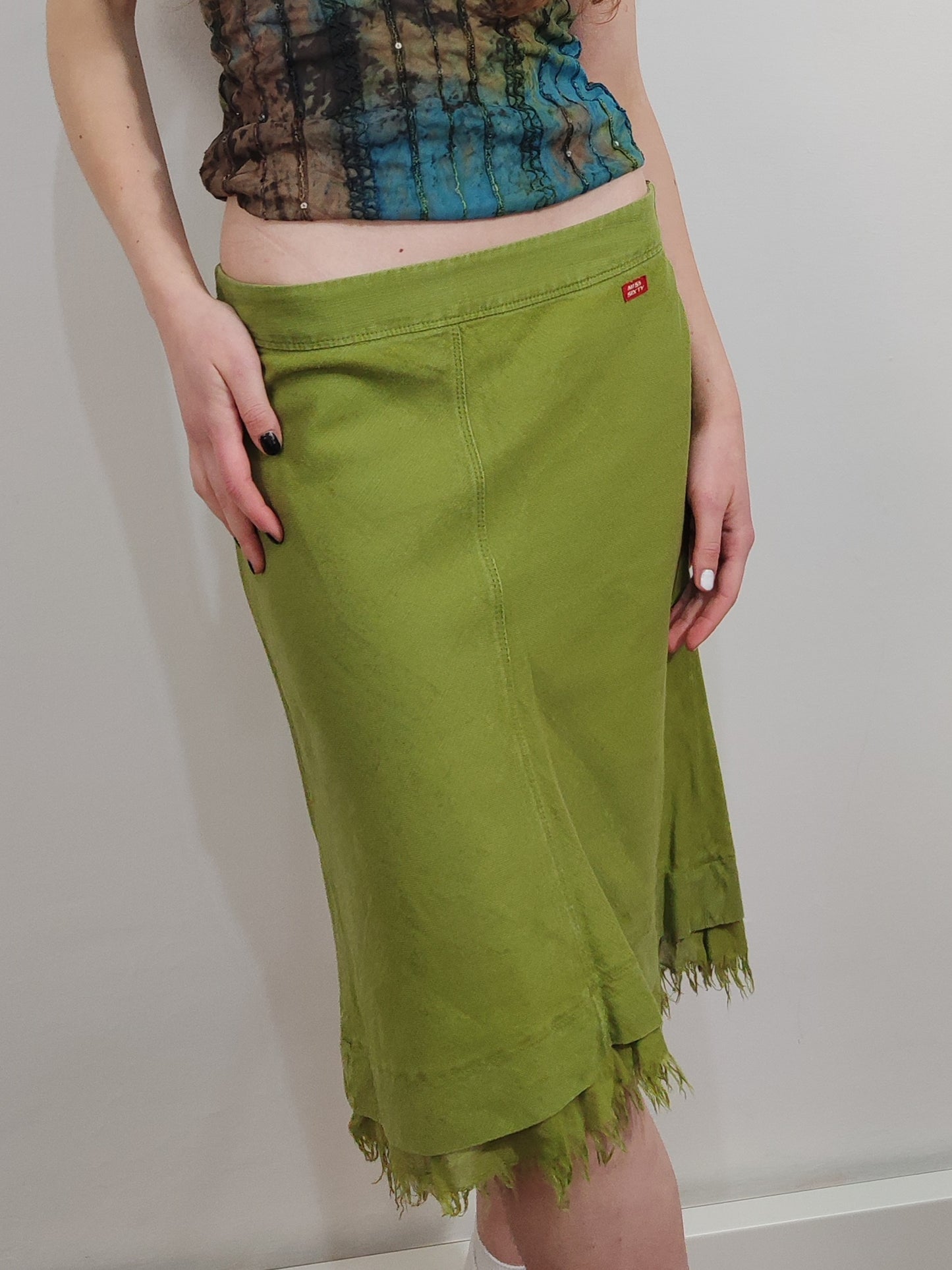 Miss Sixty Linen and Cotton Skirt