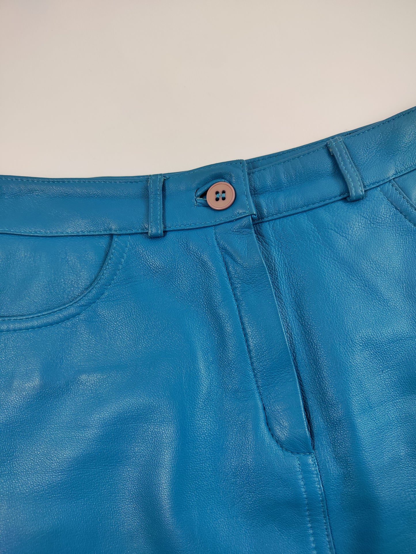 '90s Leather Mini Skirt