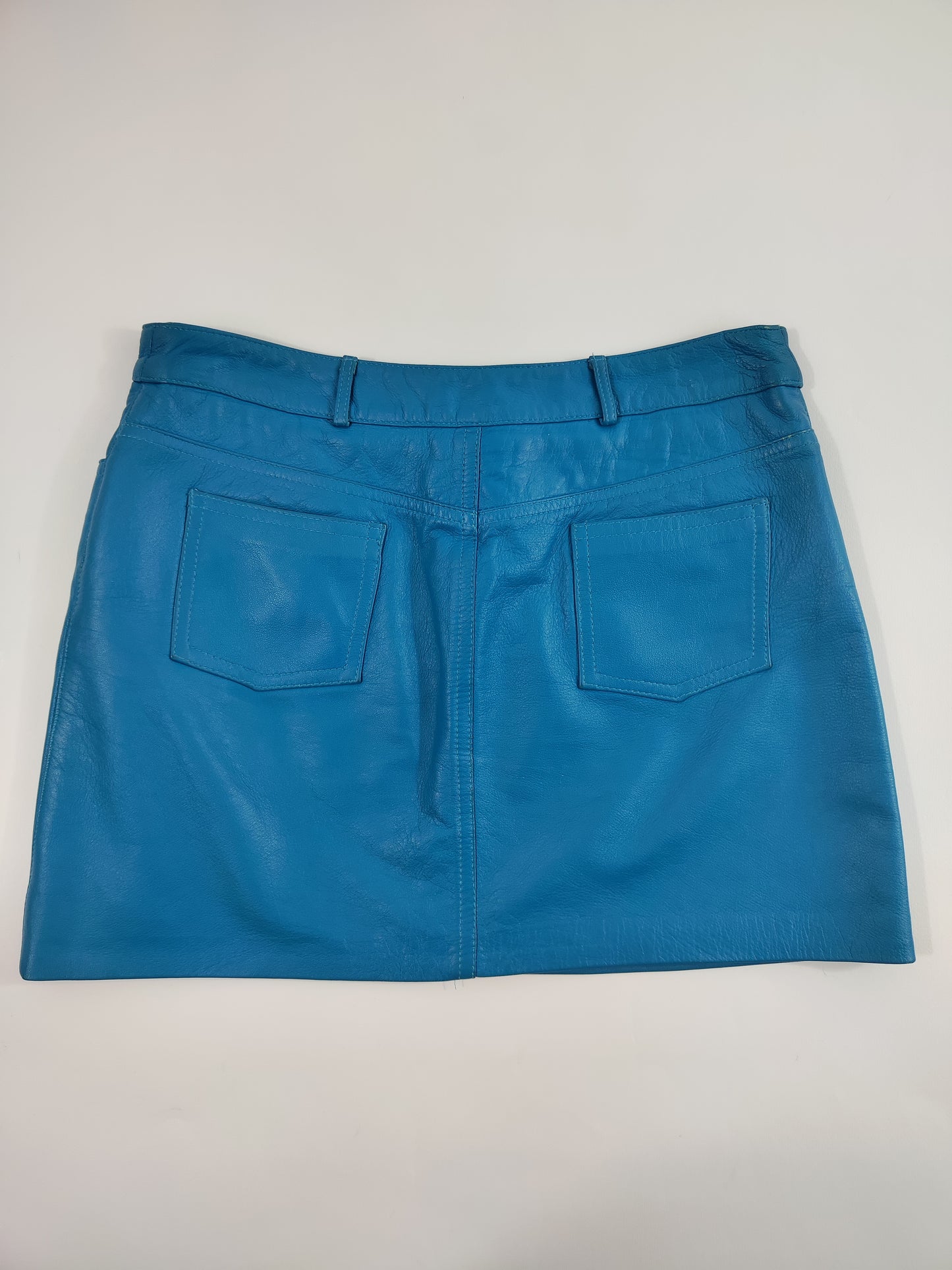 '90s Leather Mini Skirt