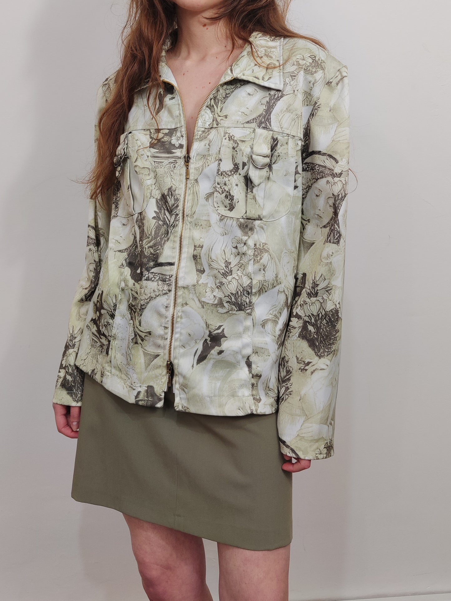 Vintage All-Over Print Jacket