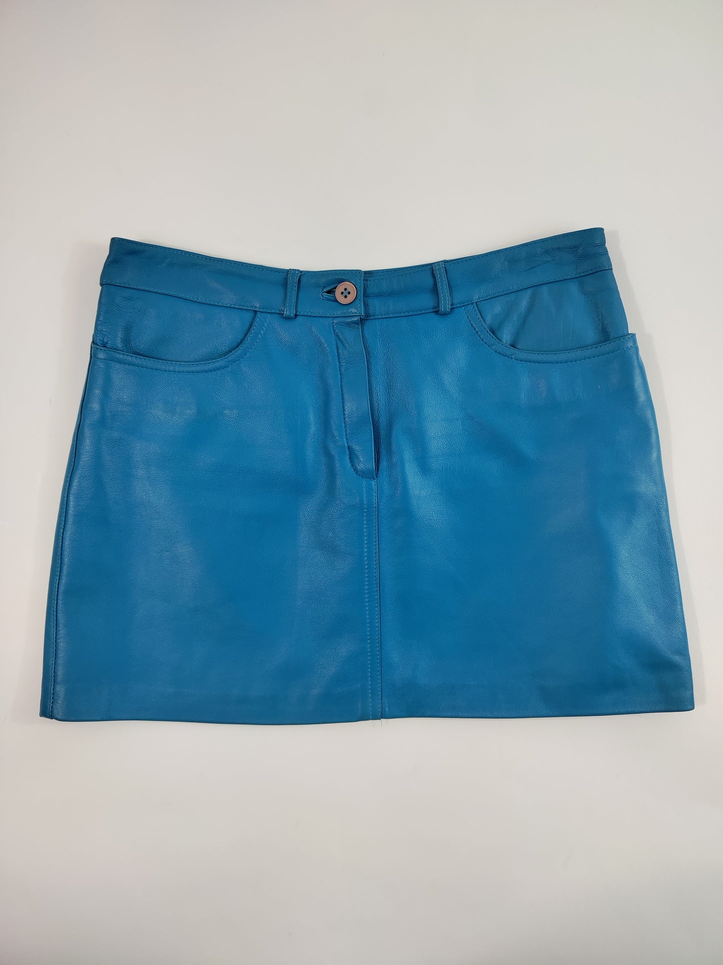 '90s Leather Mini Skirt