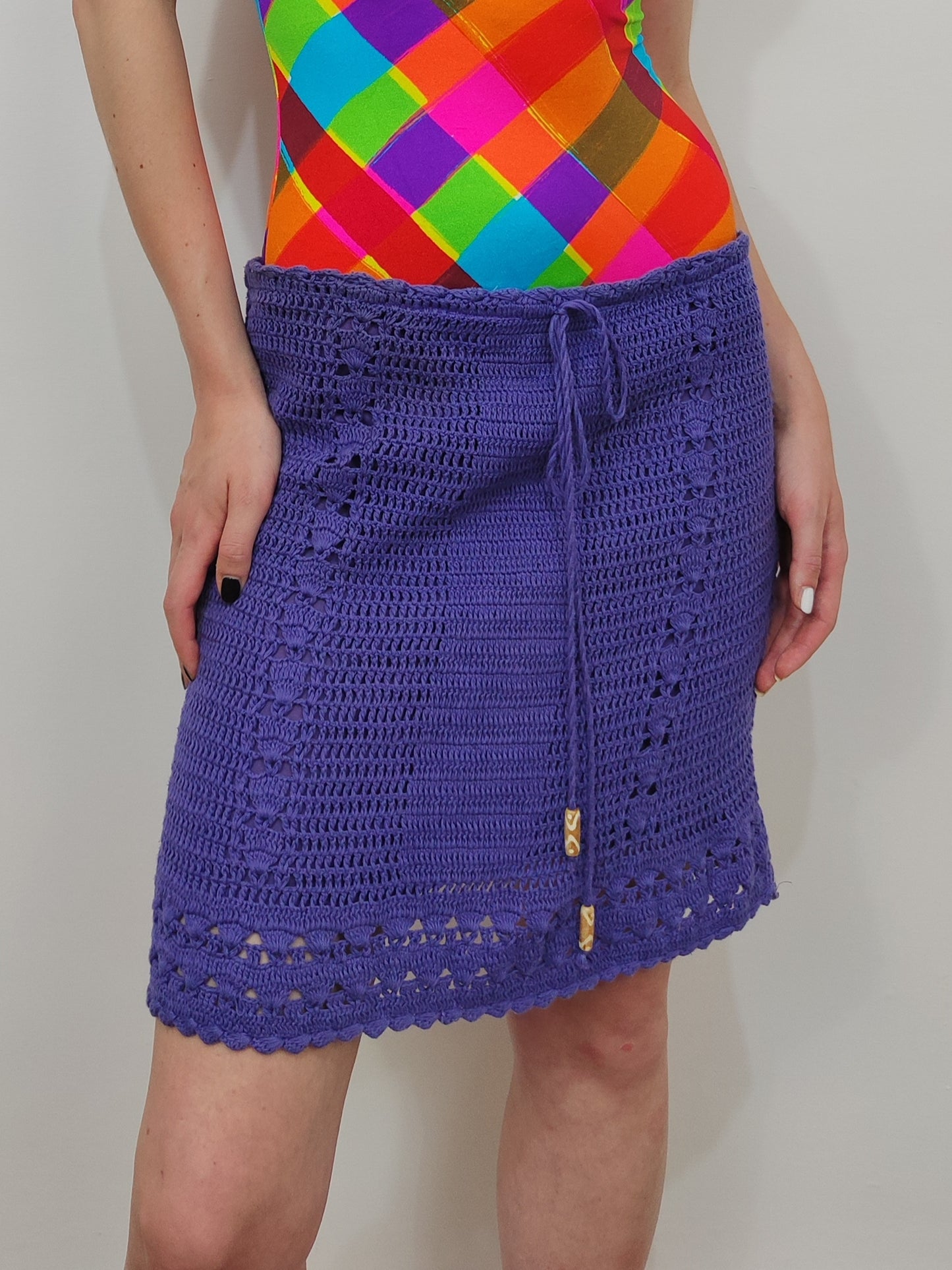Purple Crochet Skirt