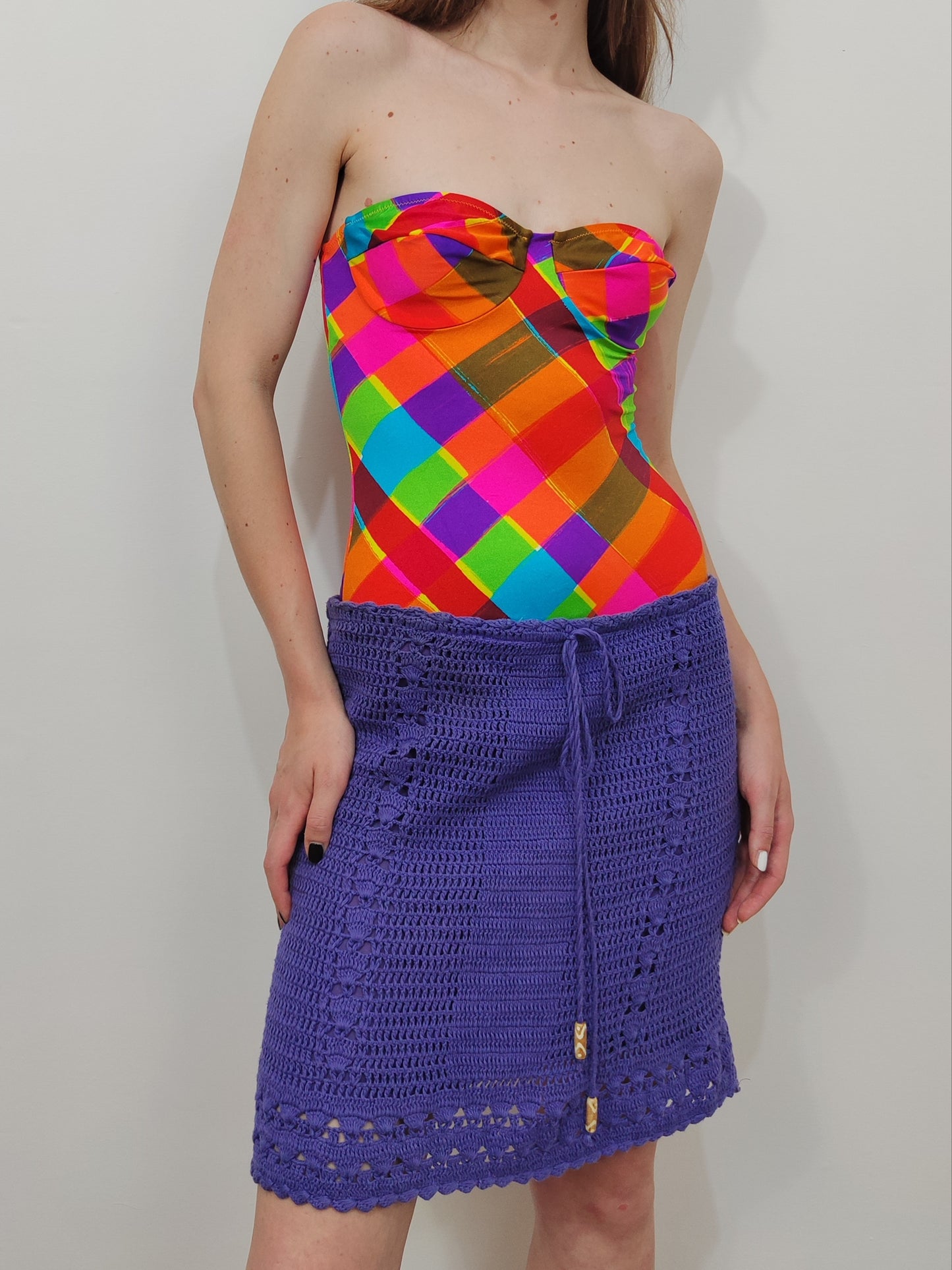 Purple Crochet Skirt
