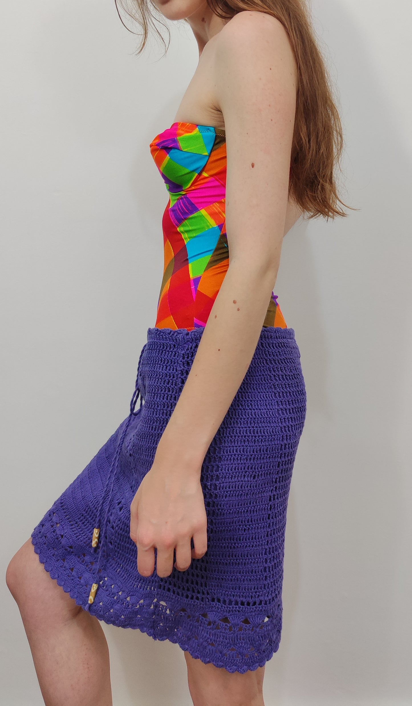 Purple Crochet Skirt