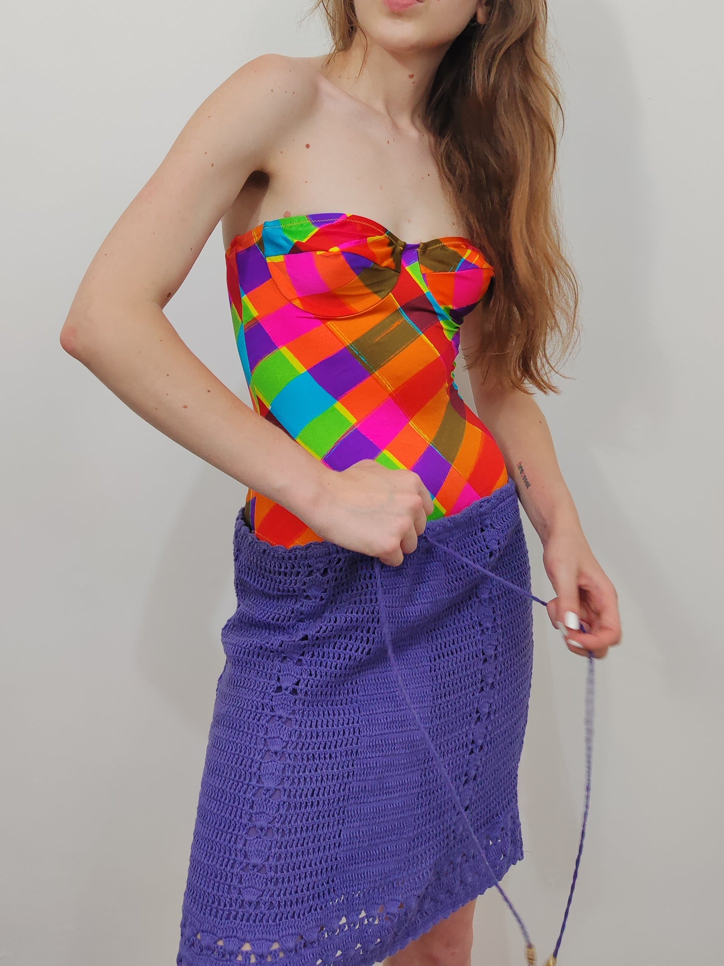 Purple Crochet Skirt