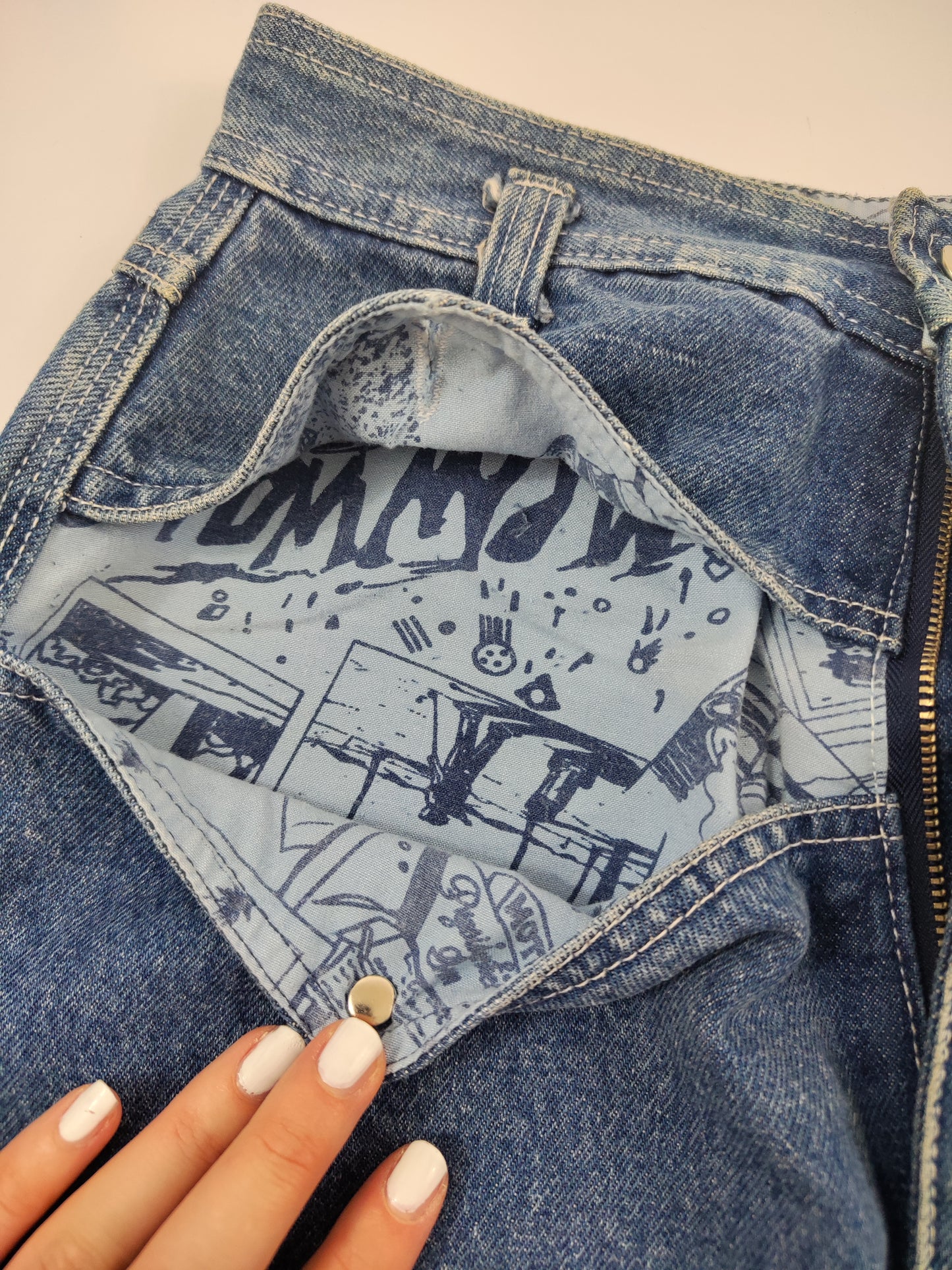 '80s Longuette Denim Skirt