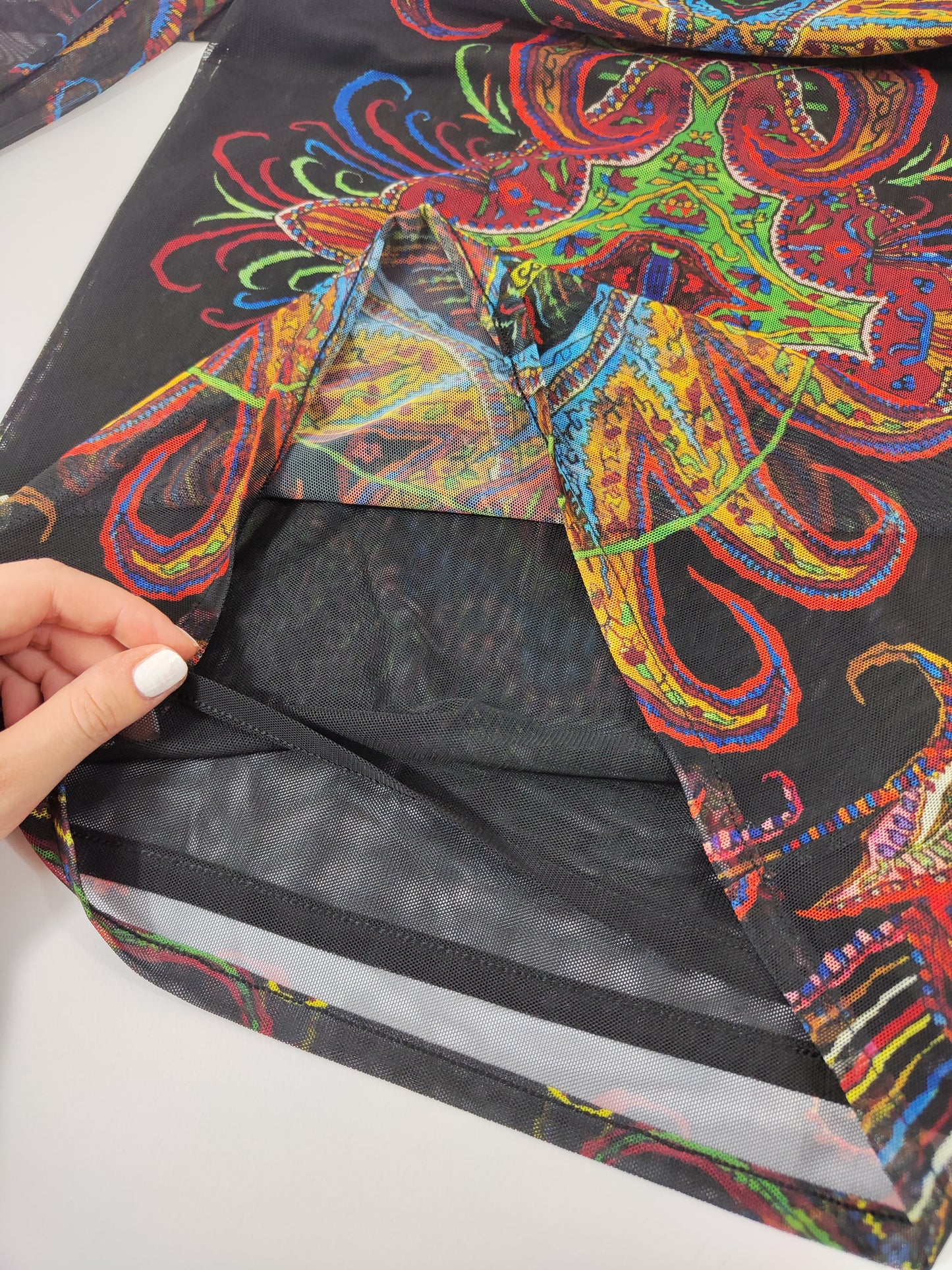 Christian Lacroix X Desigual Turtleneck Mesh Top