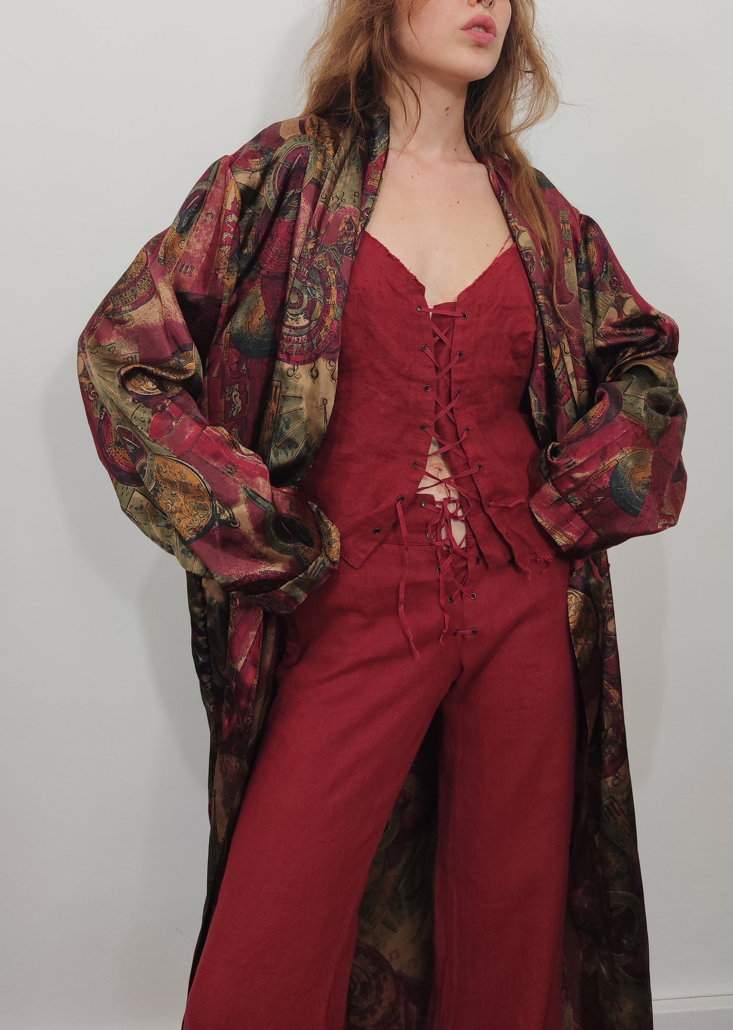 Vintage Satin Kimono