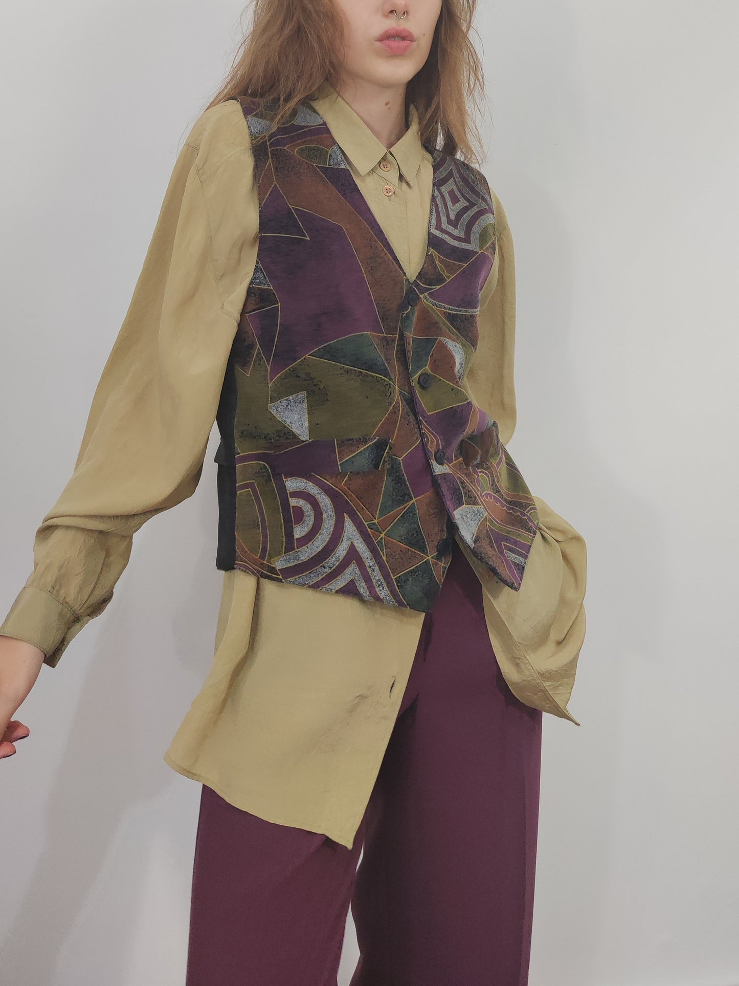 '80s Vintage Velour Vest