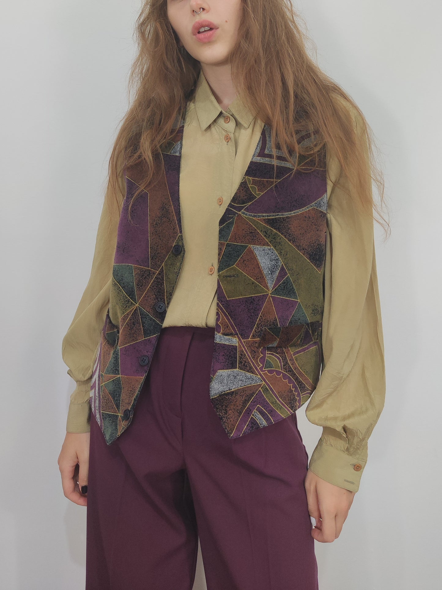 '80s Vintage Velour Vest