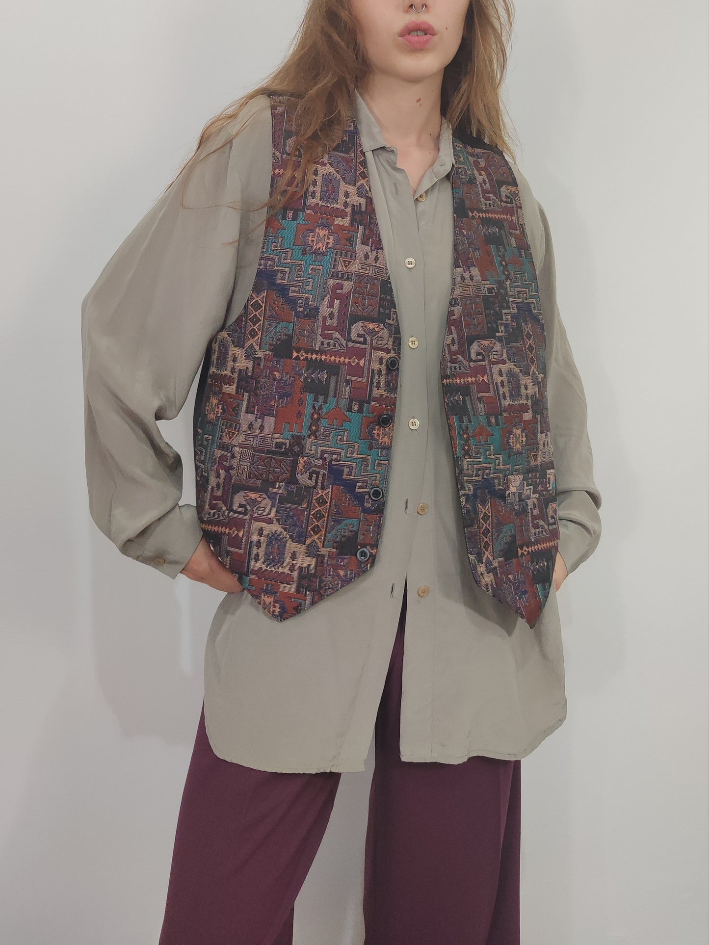 '80s Vintage Tapestry Vest