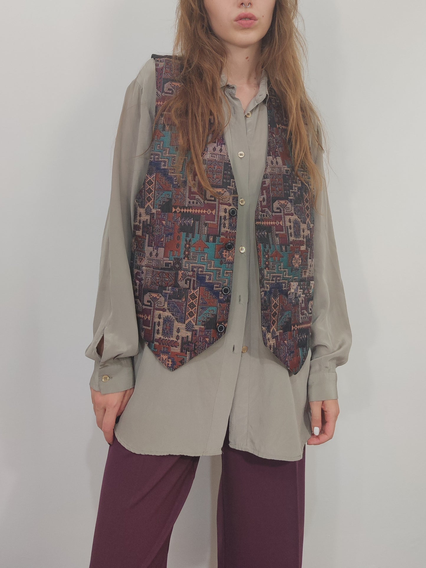 '80s Vintage Tapestry Vest