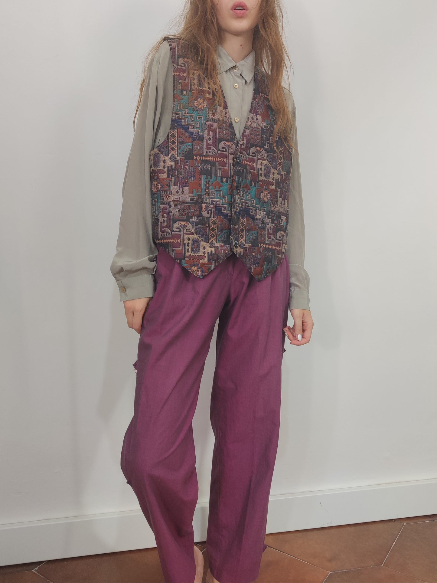 '80s Vintage Tapestry Vest